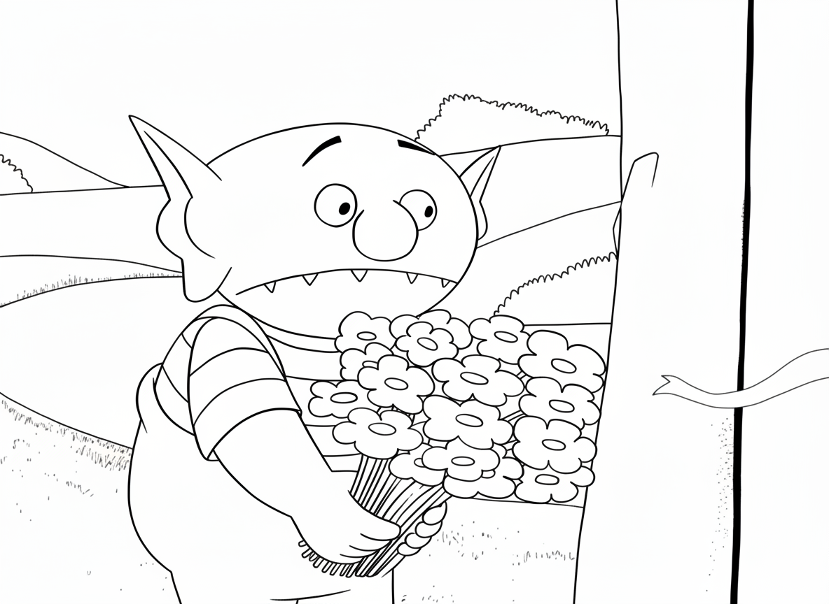 coloriage Le Petit Ogre a colorier en ligne gratuitement
