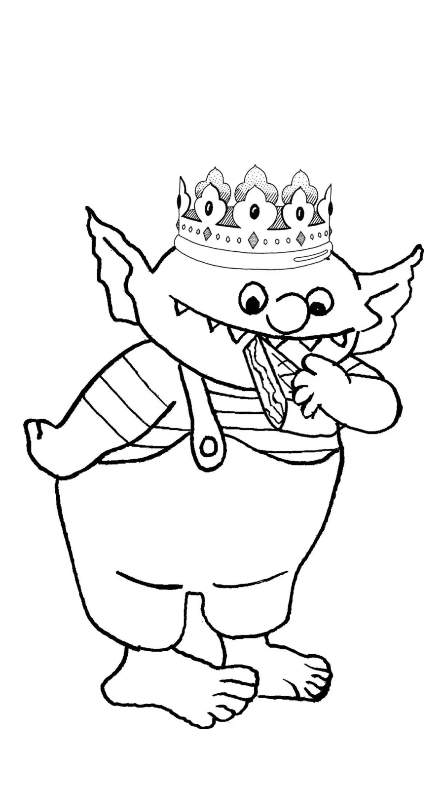 coloriage Le Petit Ogre à imprimer pour enfant de 10 ans