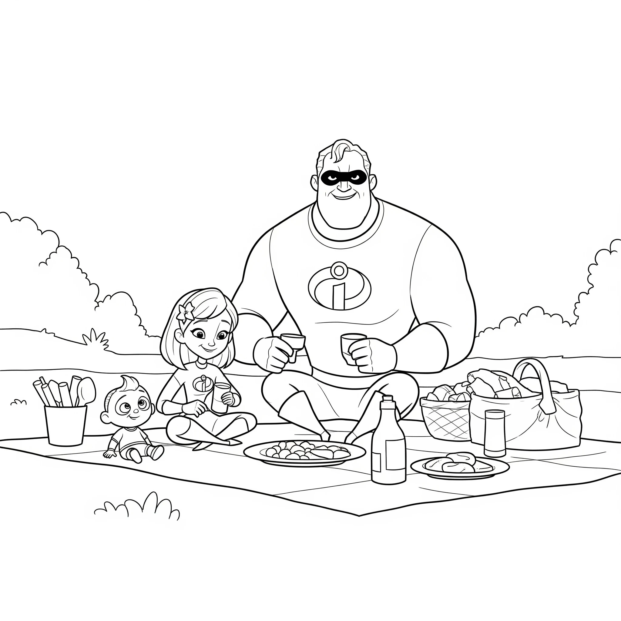 coloriage Les Indestructibles et dessins