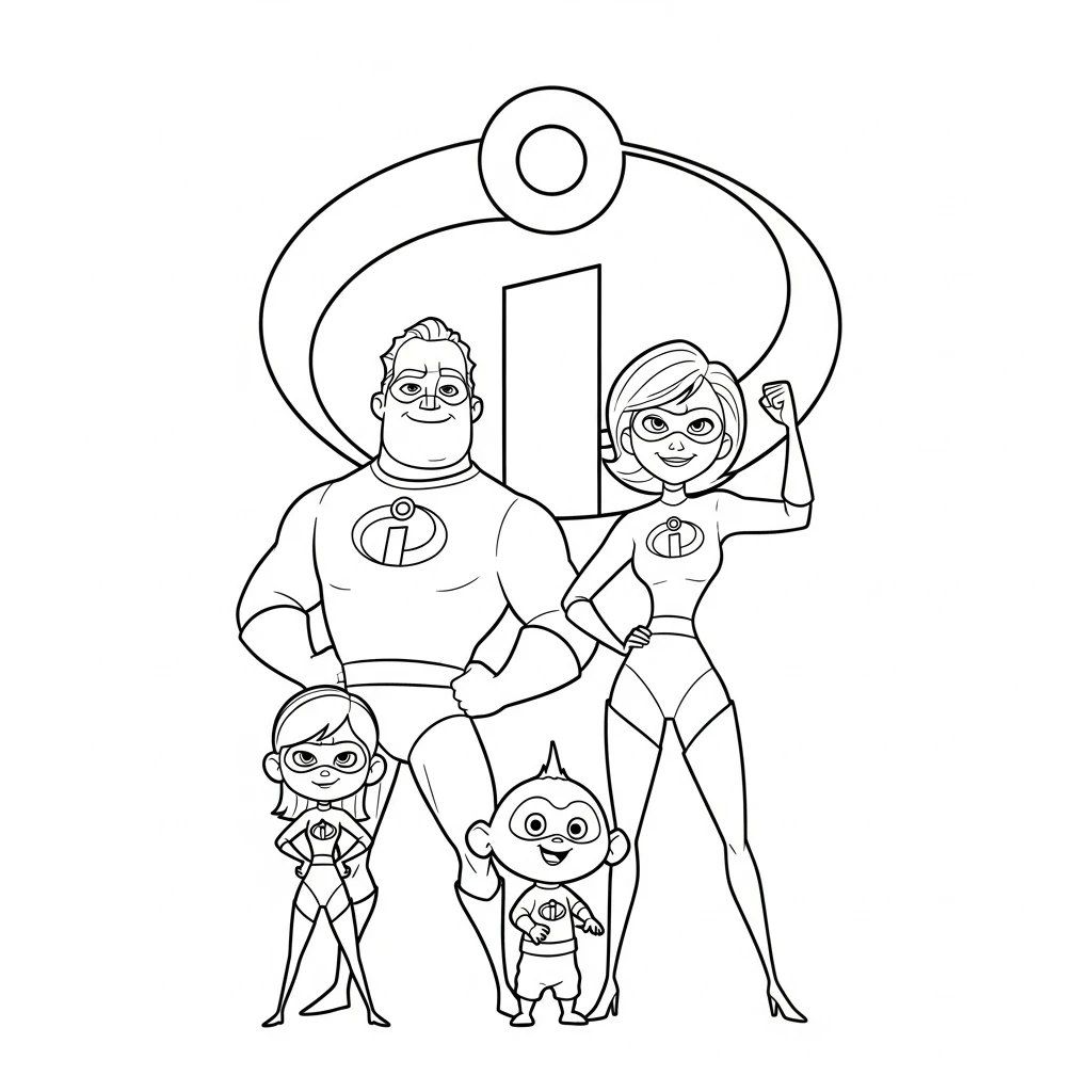 coloriage Les Indestructibles à imprimer gratuitement