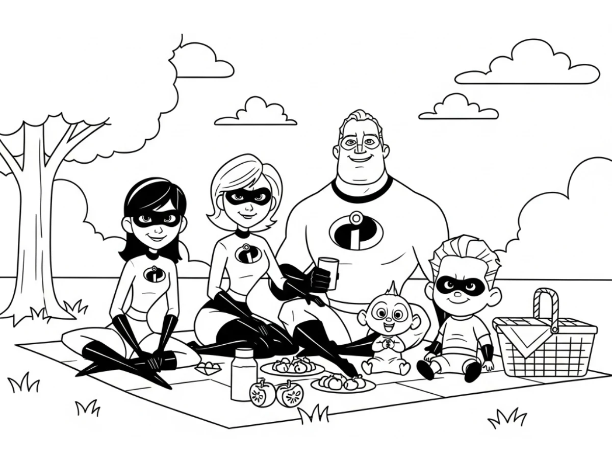 coloriage Les Indestructibles a colorier en ligne