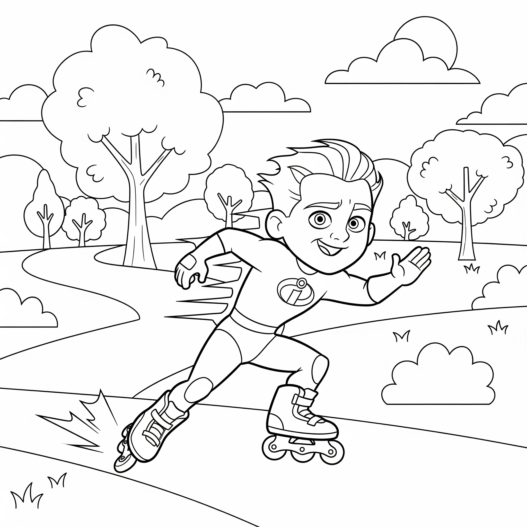 coloriage Les Indestructibles à imprimer pour enfant de 3 ans