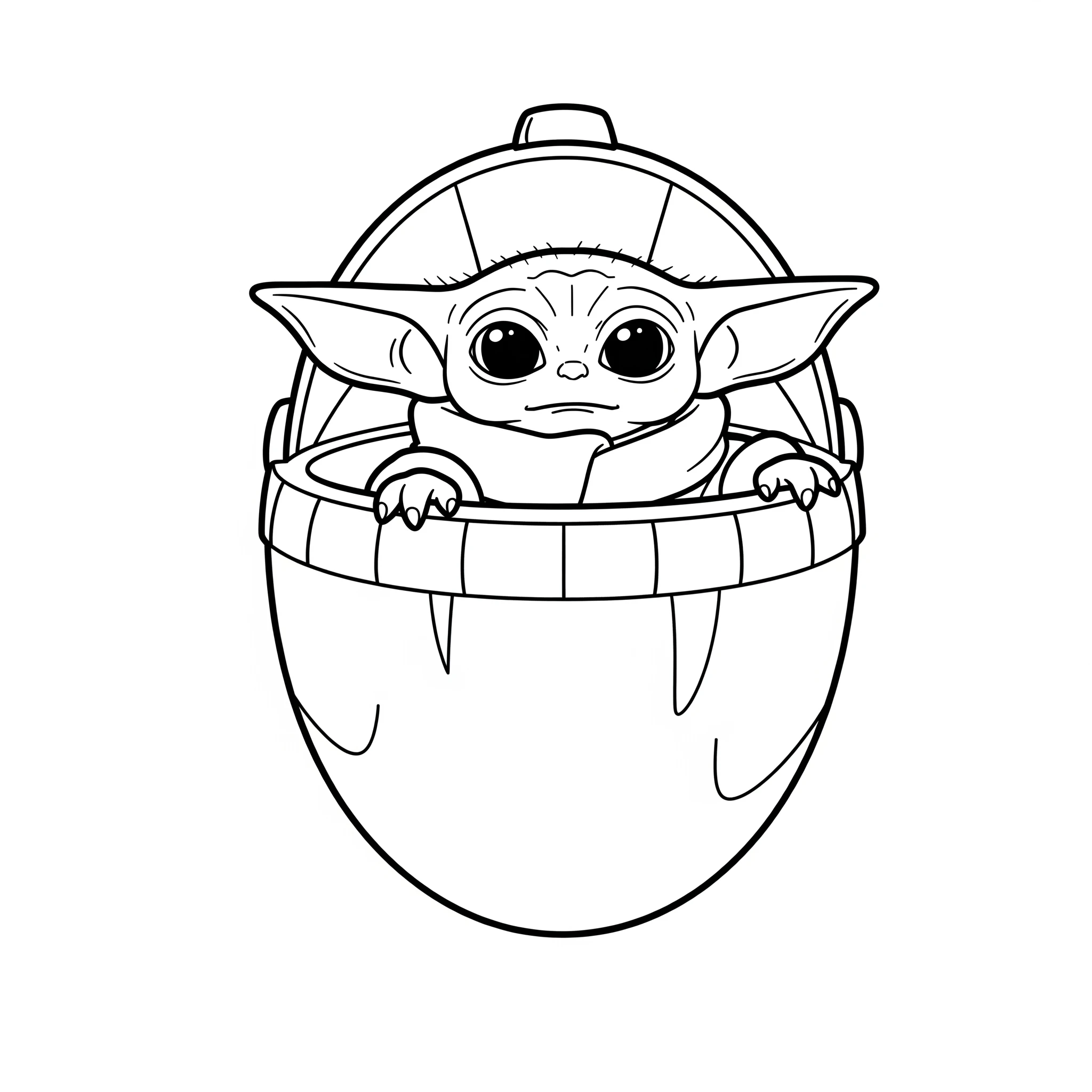 coloriage Mandalorian à imprimer pour enfant de 4 ans