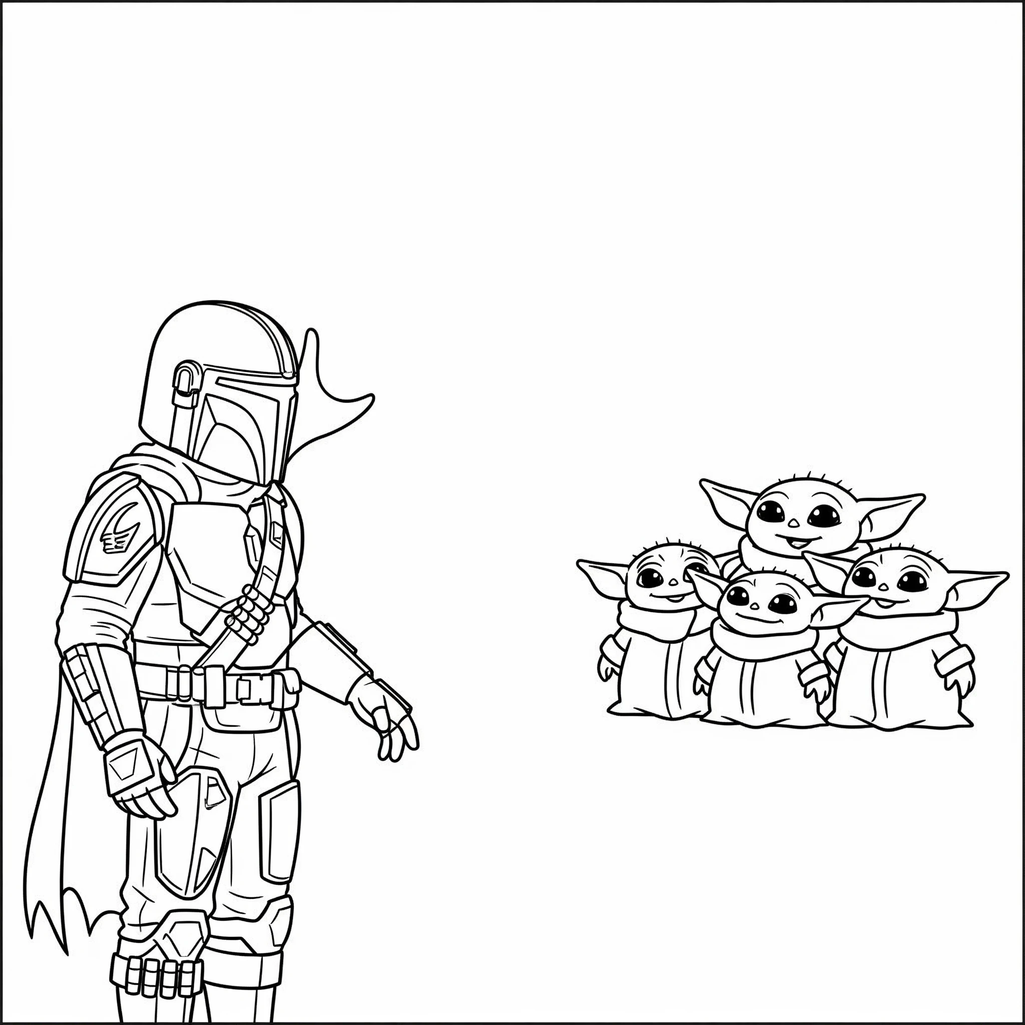 a imprimer coloriage Mandalorian gratuit 1