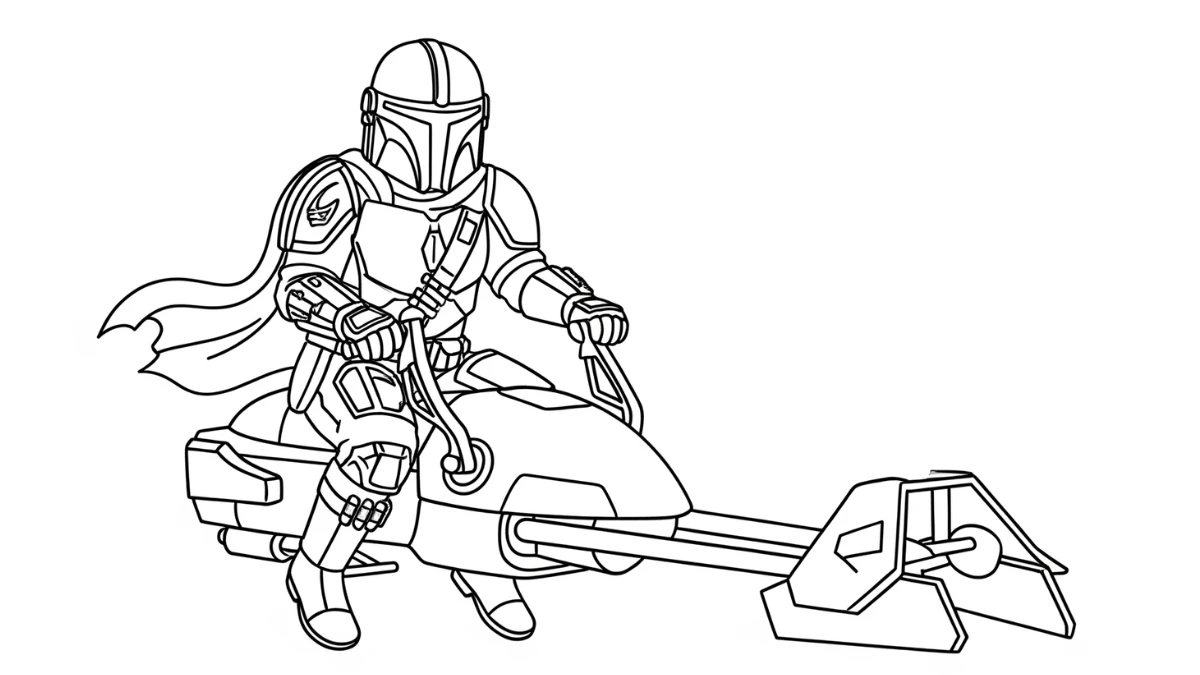 imprimer coloriage Mandalorian gratuit