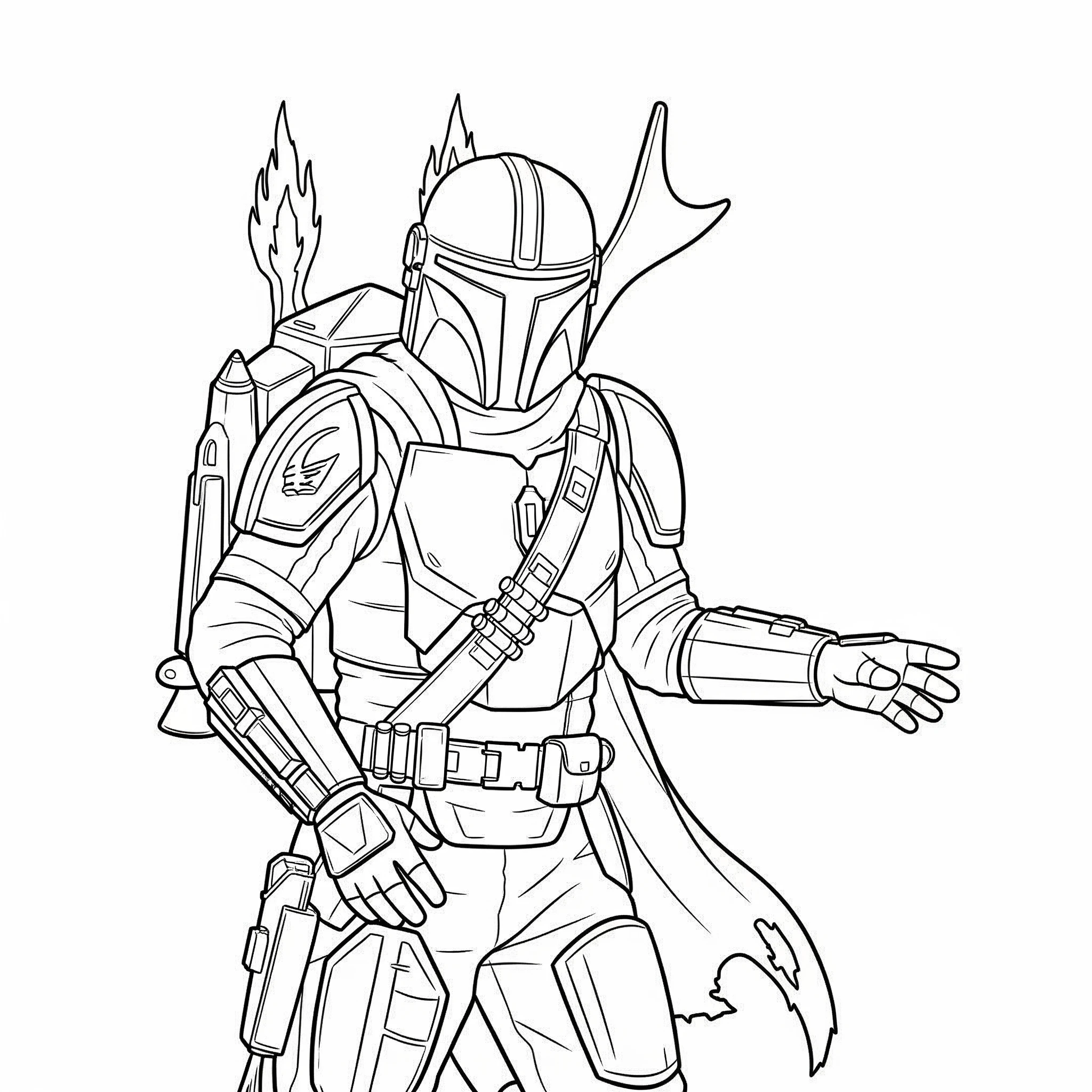 coloriage Mandalorian gratuit