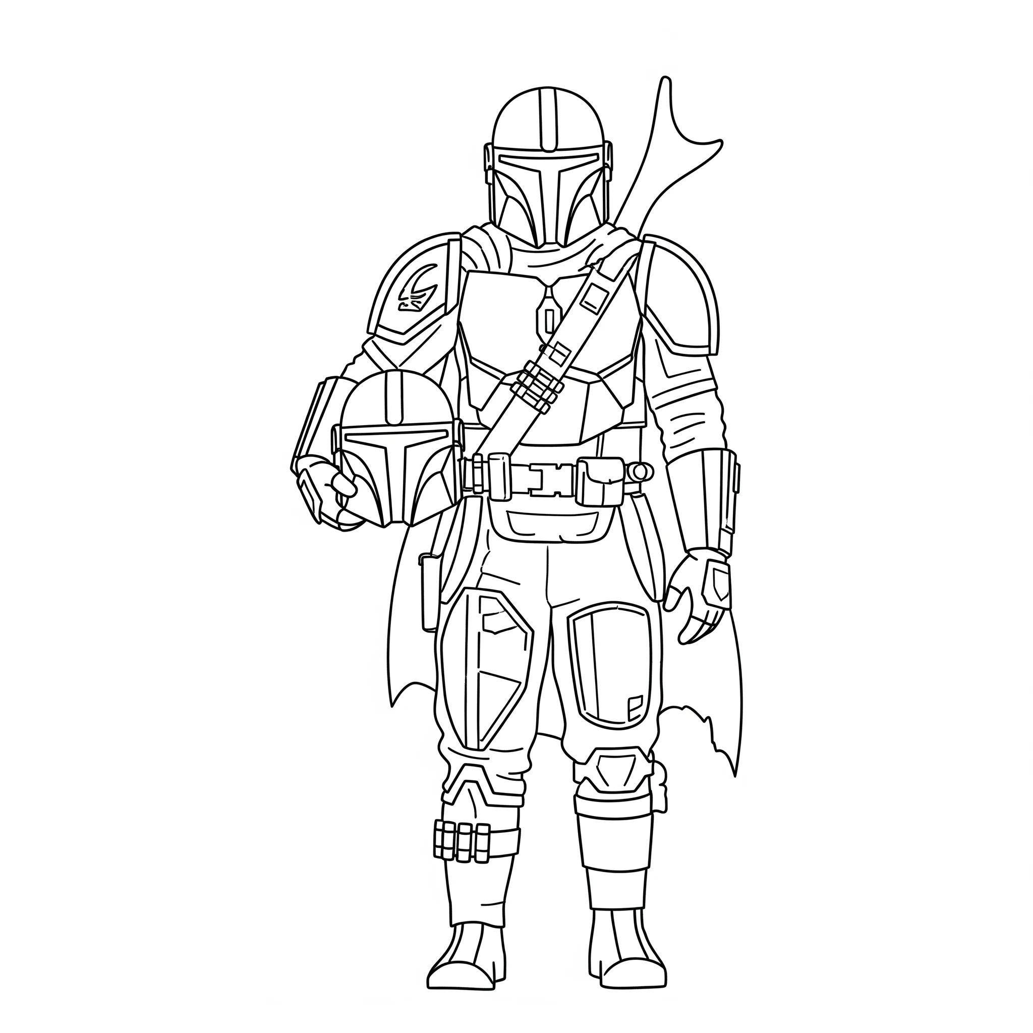 imprimer coloriage Mandalorian gratuit 1