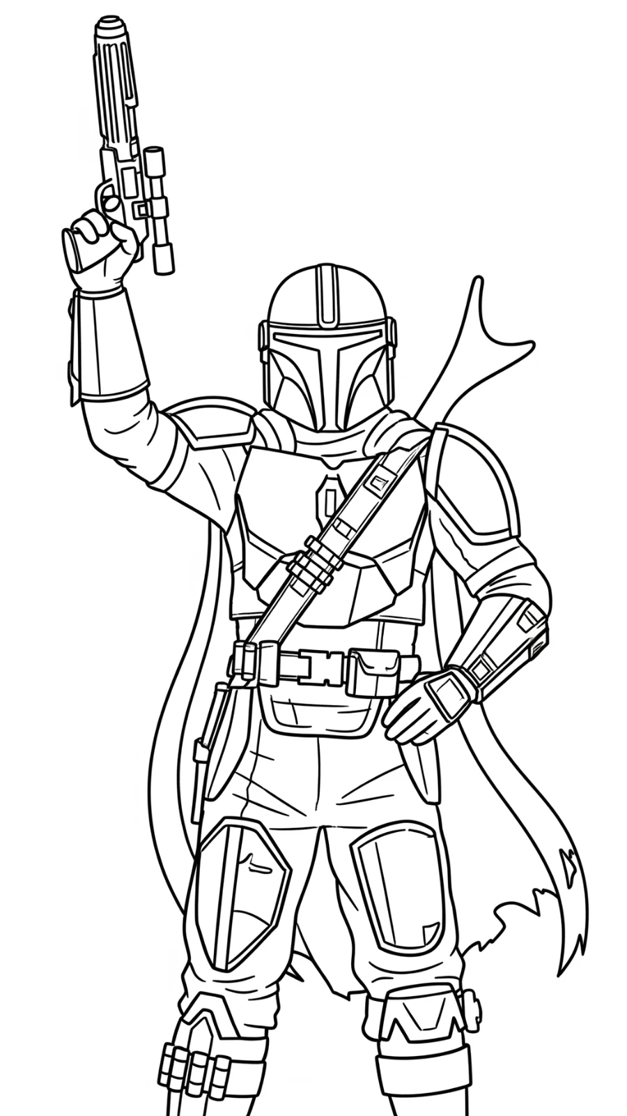 imprimer coloriage Mandalorian pour enfant