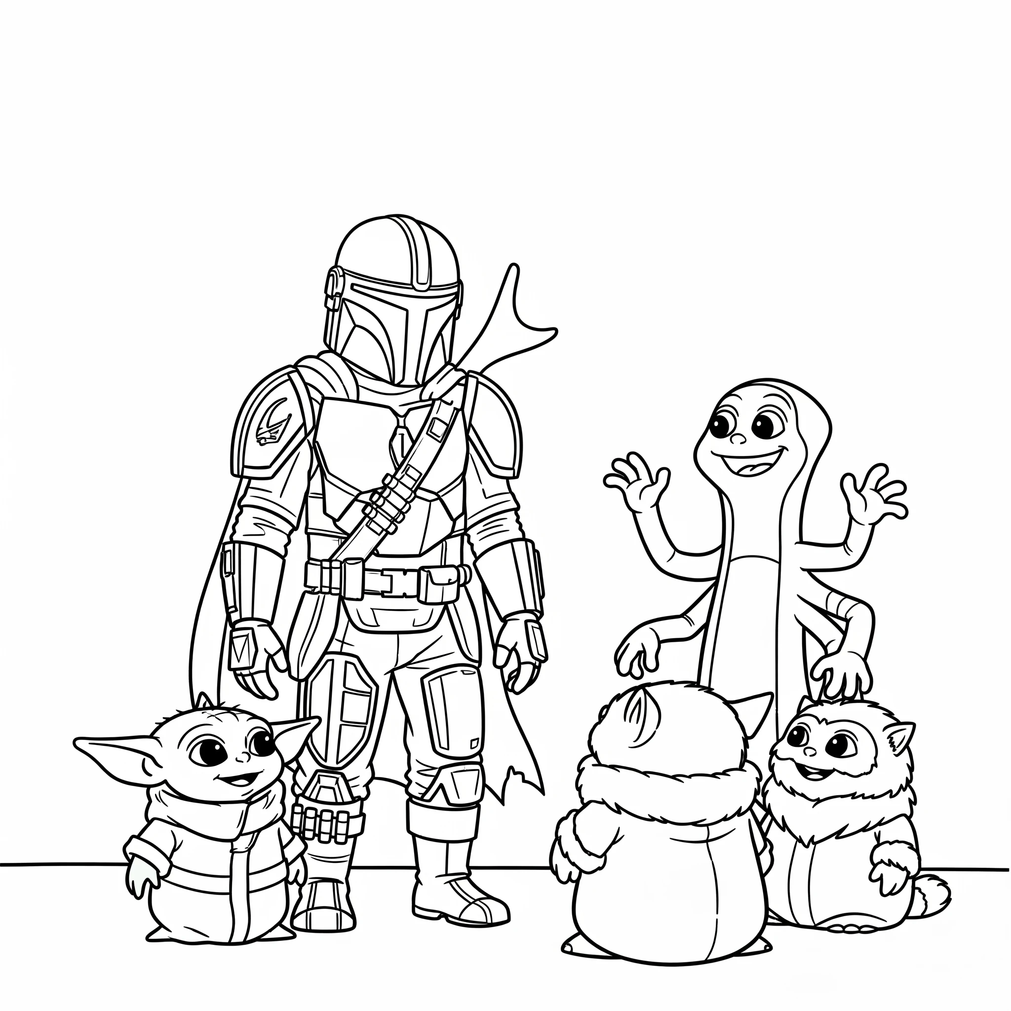 coloriage Mandalorian a dessiner en ligne