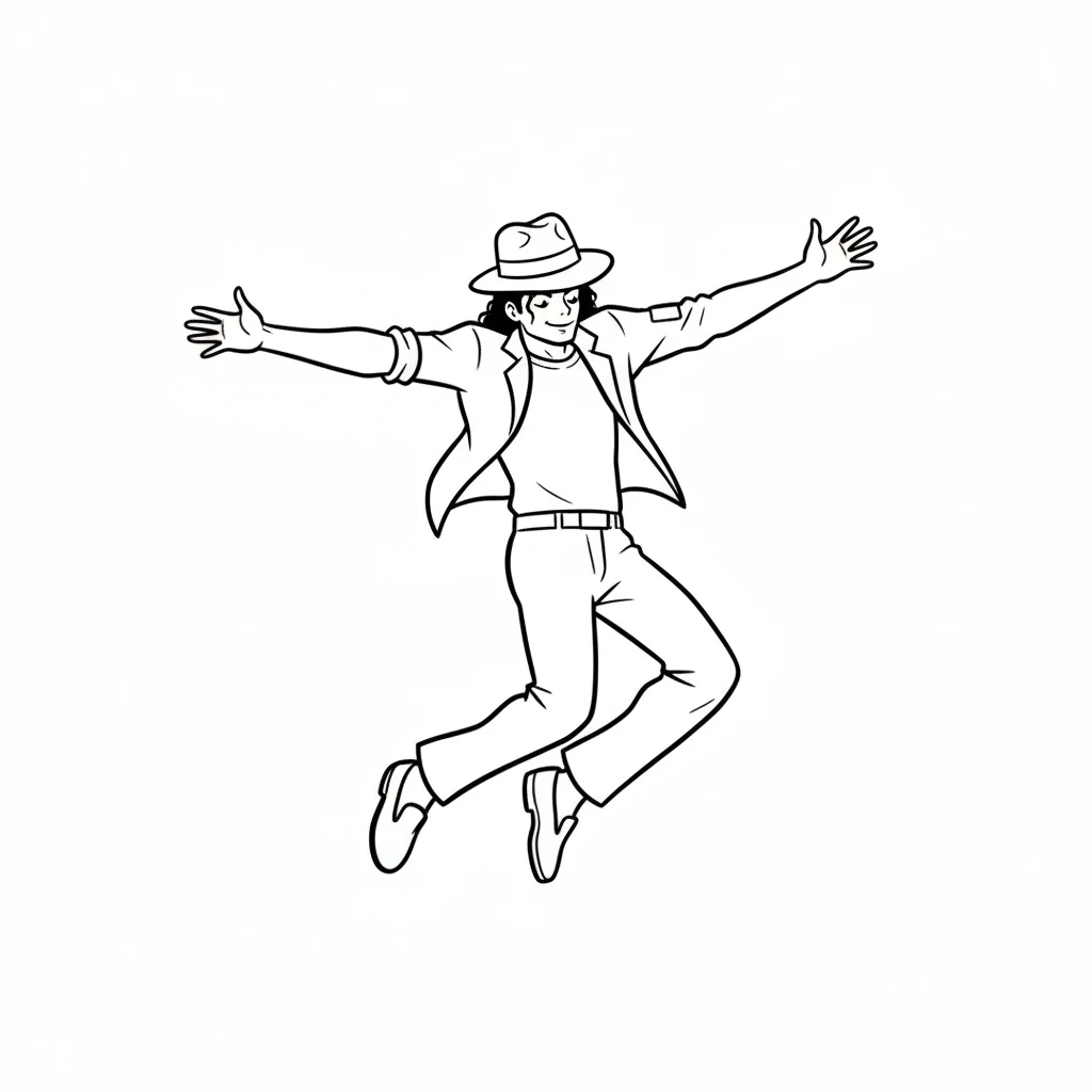 coloriage Michael Jackson a dessiner en ligne