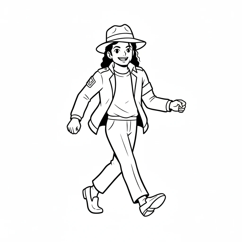 coloriage Michael Jackson pour enfant