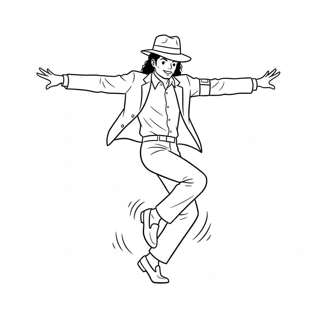 image de coloriage Michael Jackson pour enfant