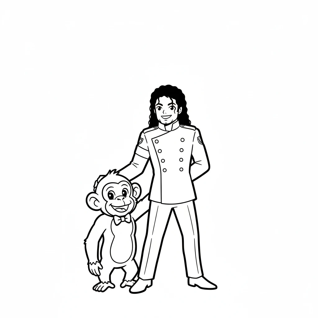 coloriage Michael Jackson et découpage à imprimer