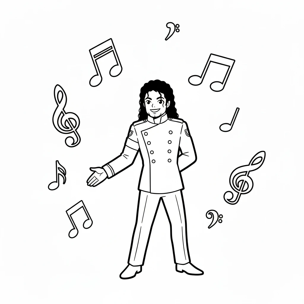 télécharger coloriage Michael Jackson gratuit