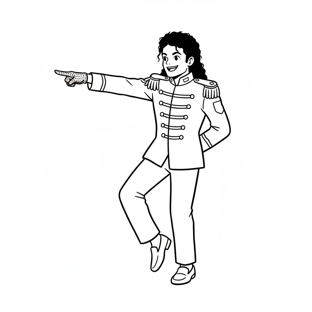 coloriage Michael Jackson à imprimer gratuitement pdf
