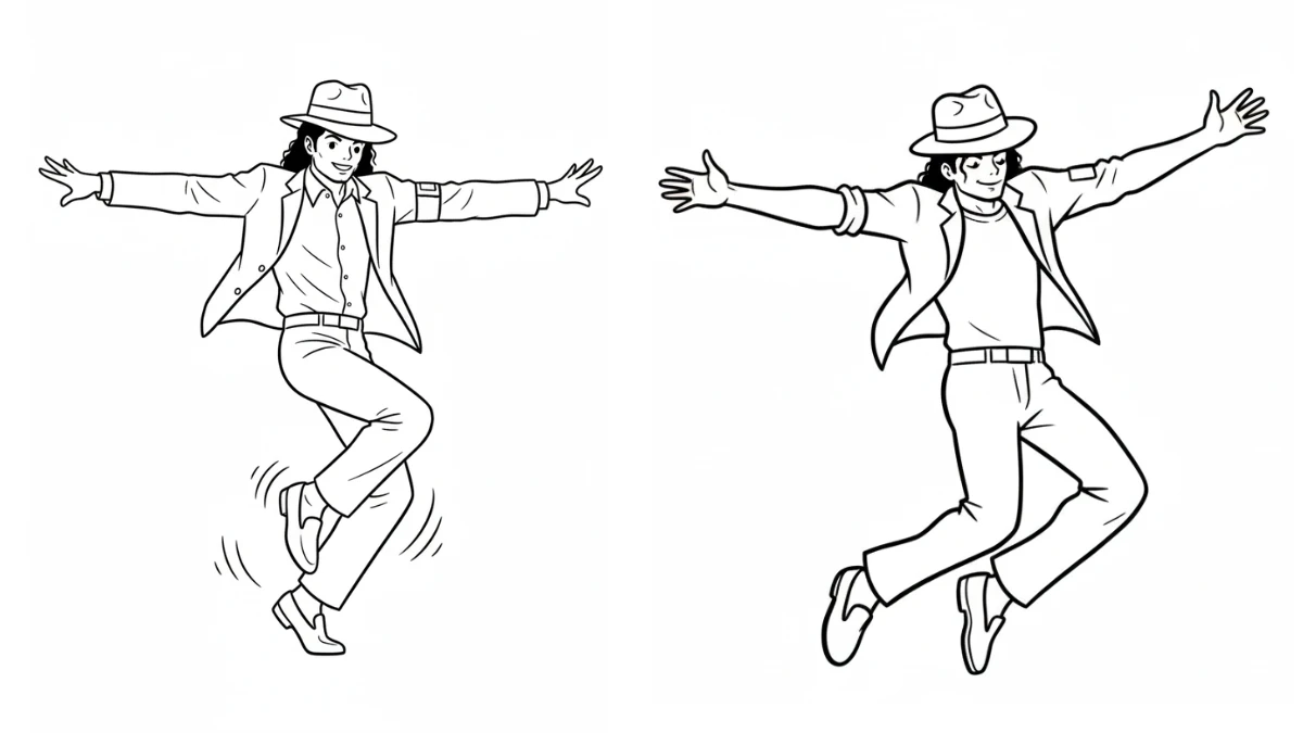 coloriage Michael Jackson pour enfant de 3 ans