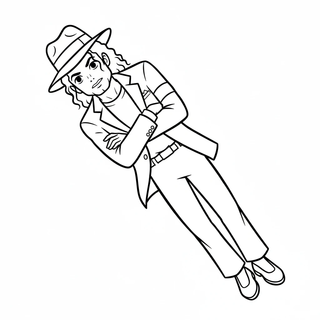 coloriage Michael Jackson d'enfant a imprimer