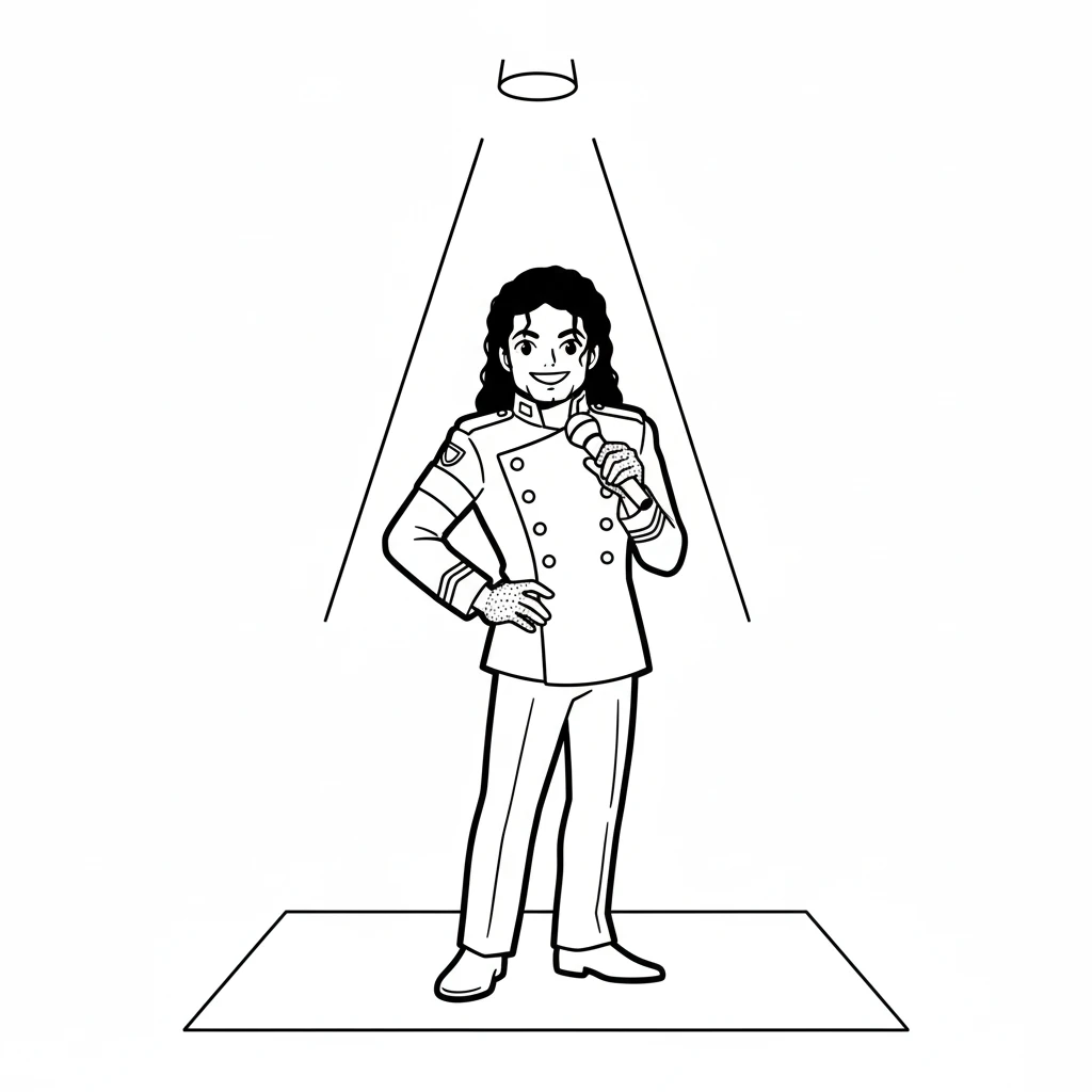 coloriage Michael Jackson pour primaire