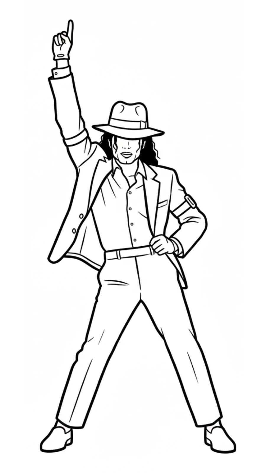 coloriage Michael Jackson gratuit pour enfants