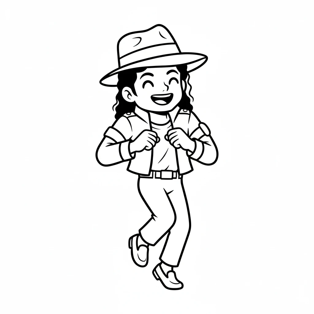 coloriage Michael Jackson à imprimer