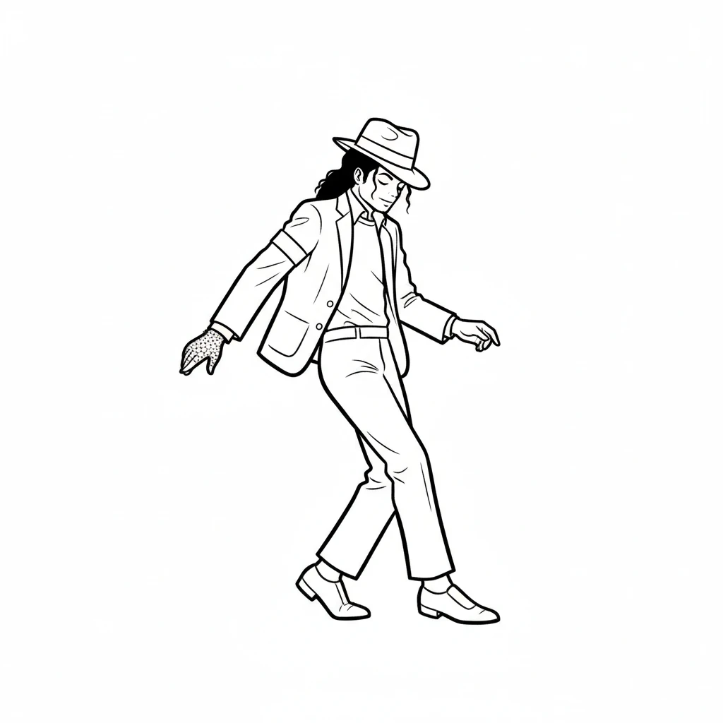 coloriage Michael Jackson pour enfant a imprimer gratuit