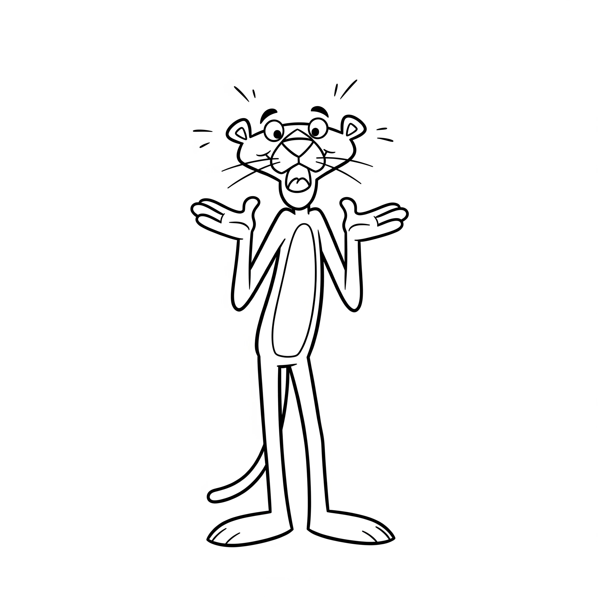coloriage Panthère Rose à imprimer gratuitement pdf