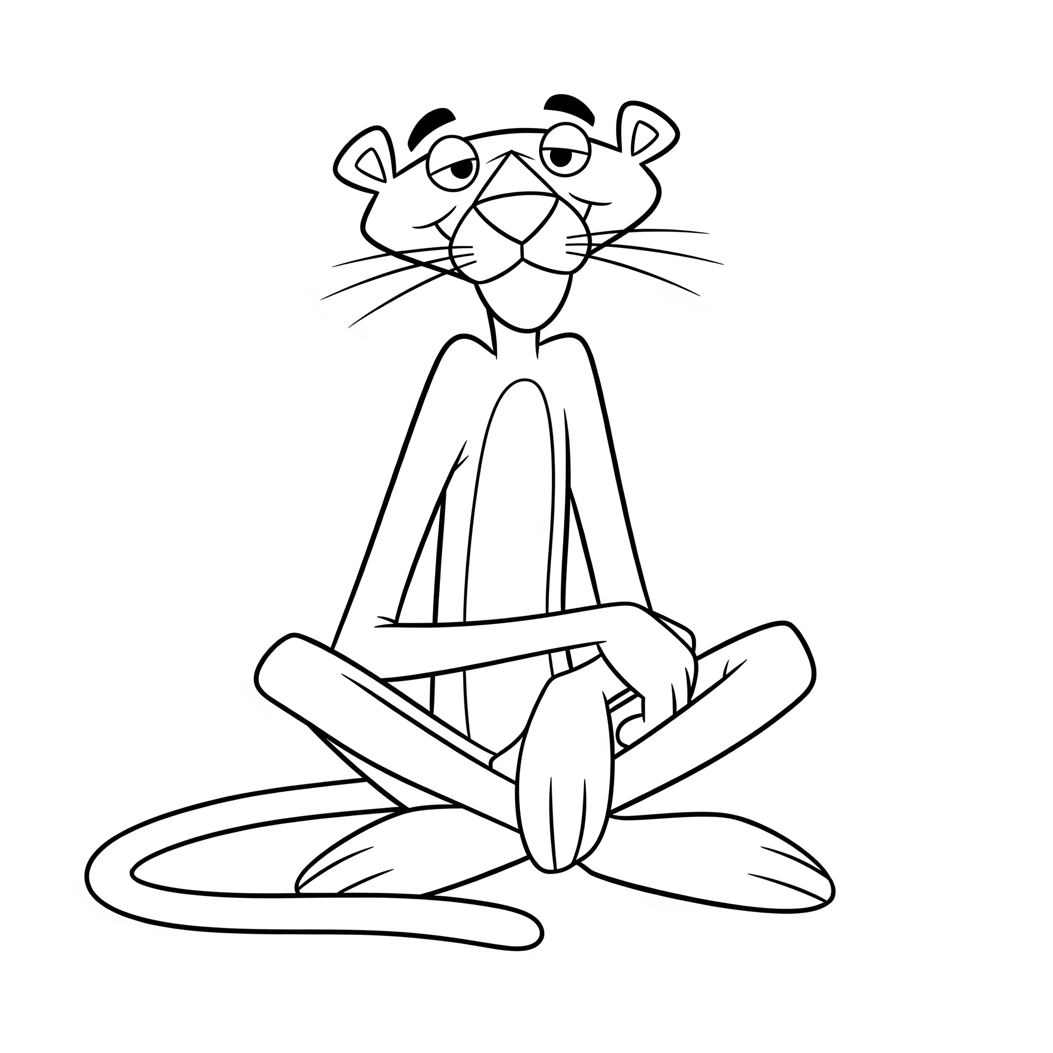 coloriage Panthère Rose à imprimer gratuit