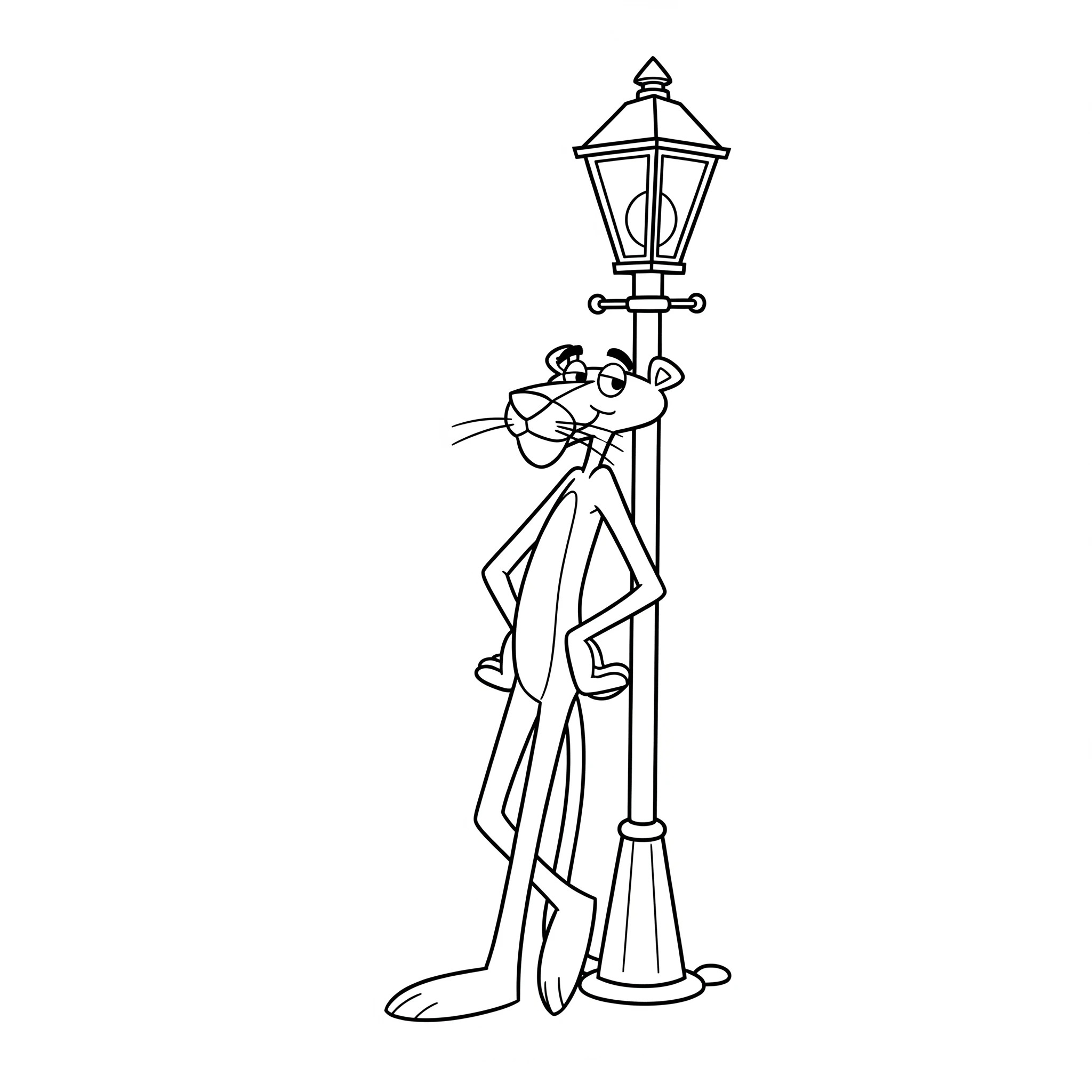 coloriage Panthère Rose à imprimer gratuitement 1