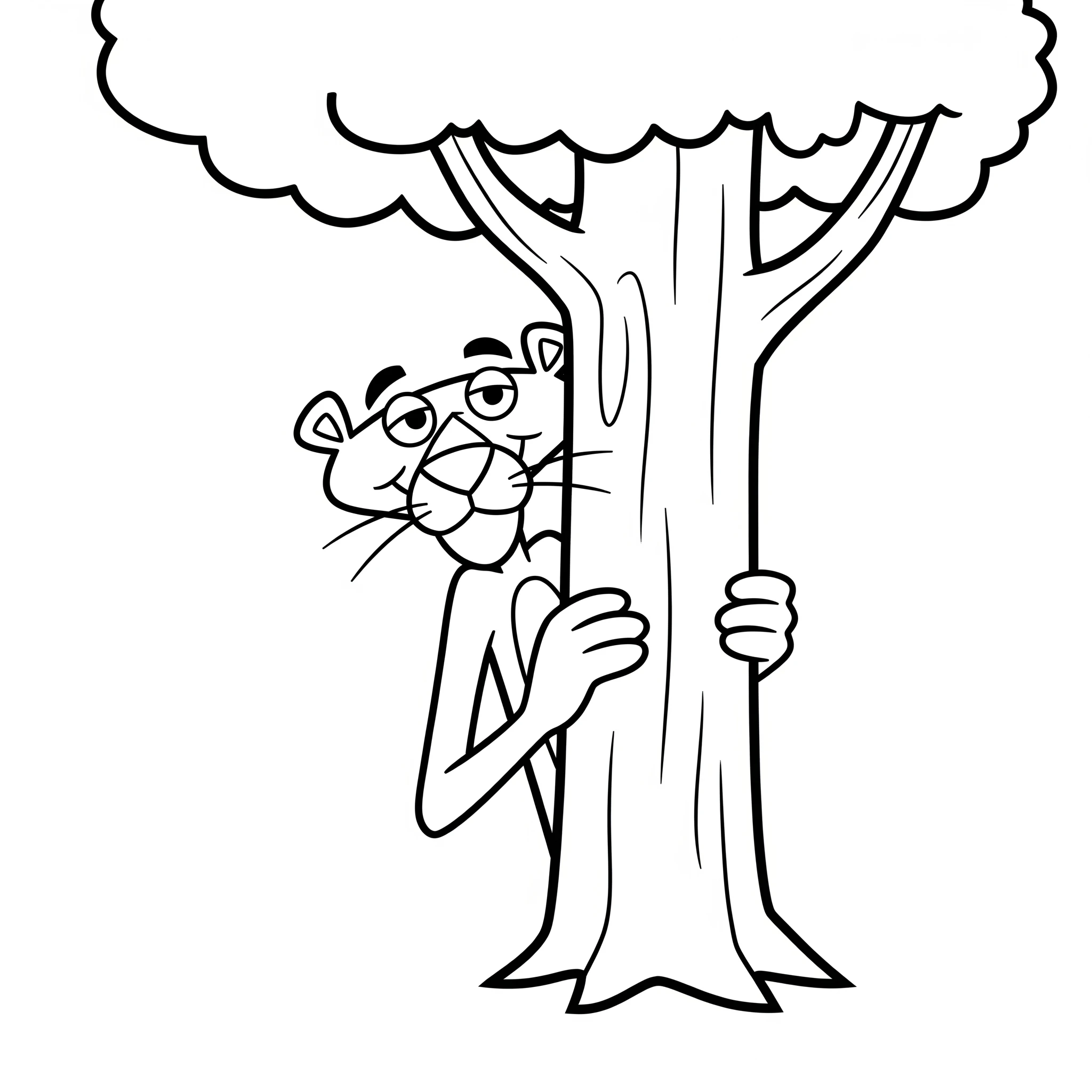 coloriage Panthère Rose pour enfant à imprimer 1