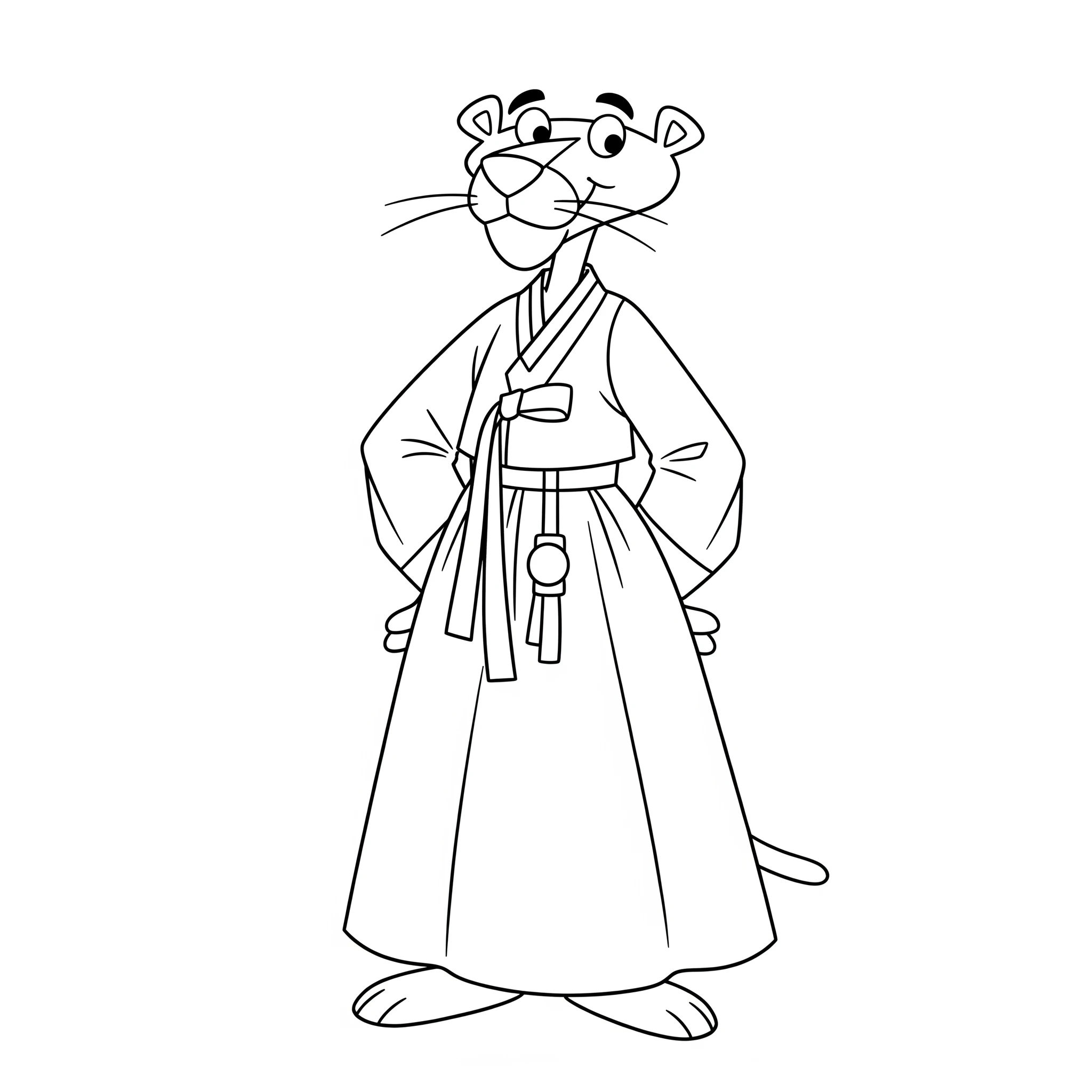 coloriage Panthère Rose à imprimer gratuit 1