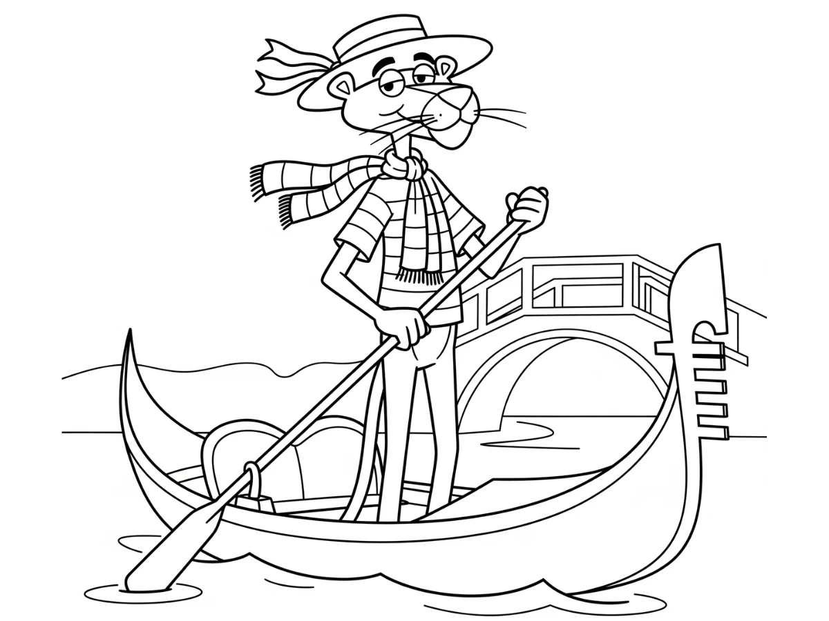 coloriage Panthère Rose à imprimer gratuitement