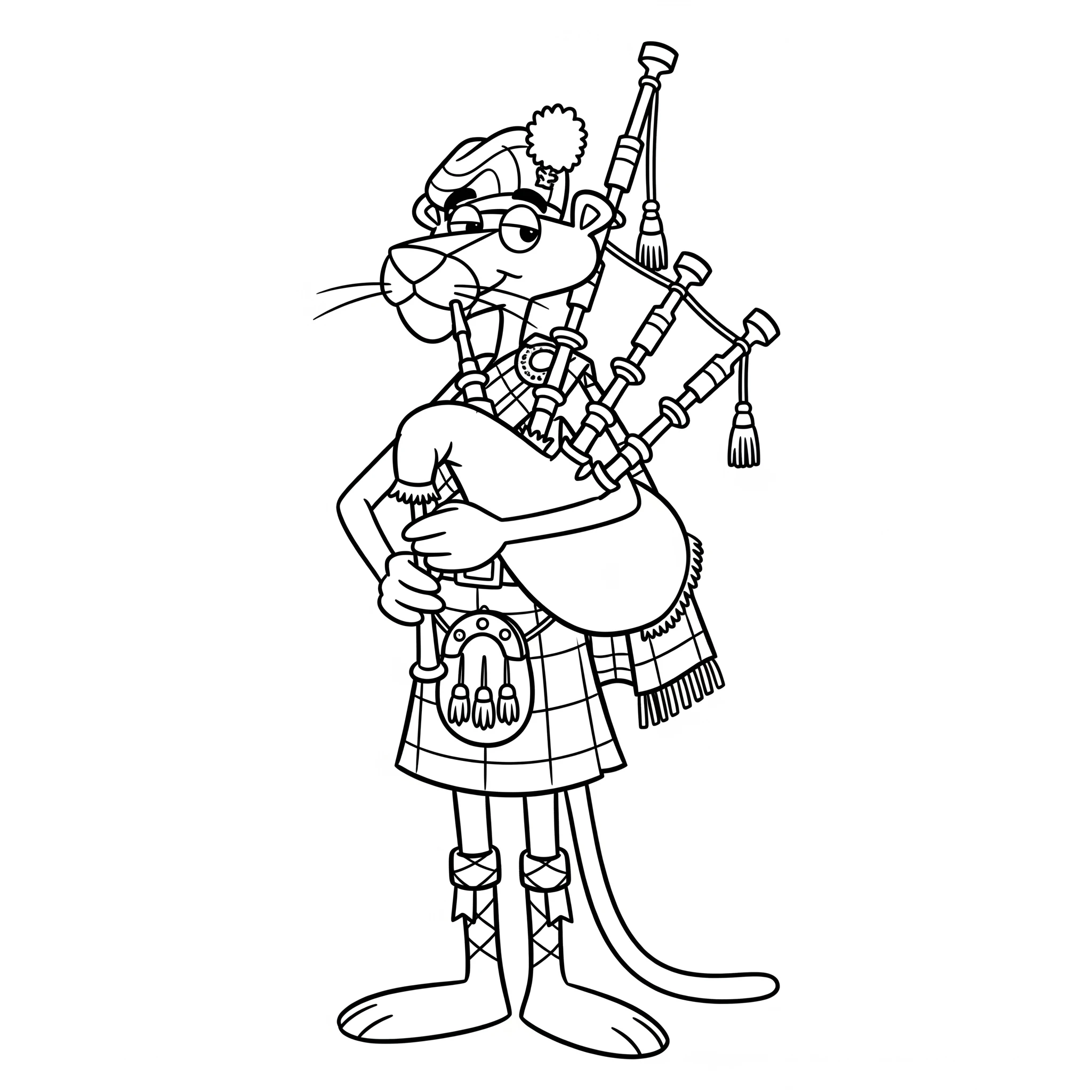 coloriage Panthère Rose gratuit