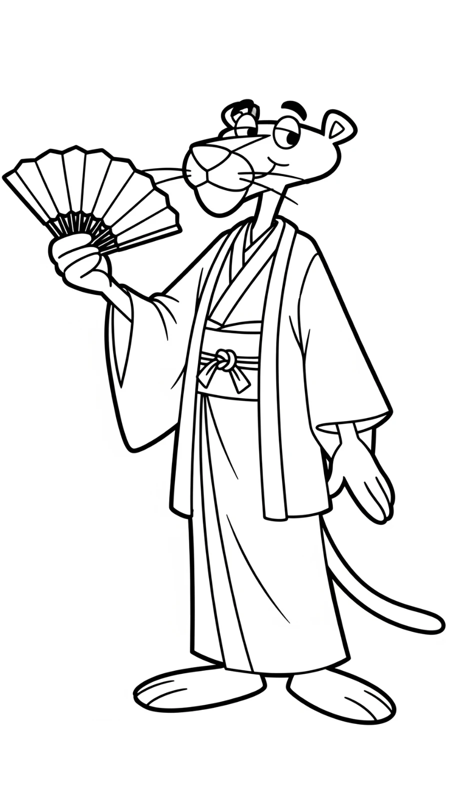 coloriage Panthère Rose à imprimer pour enfant de 2 ans