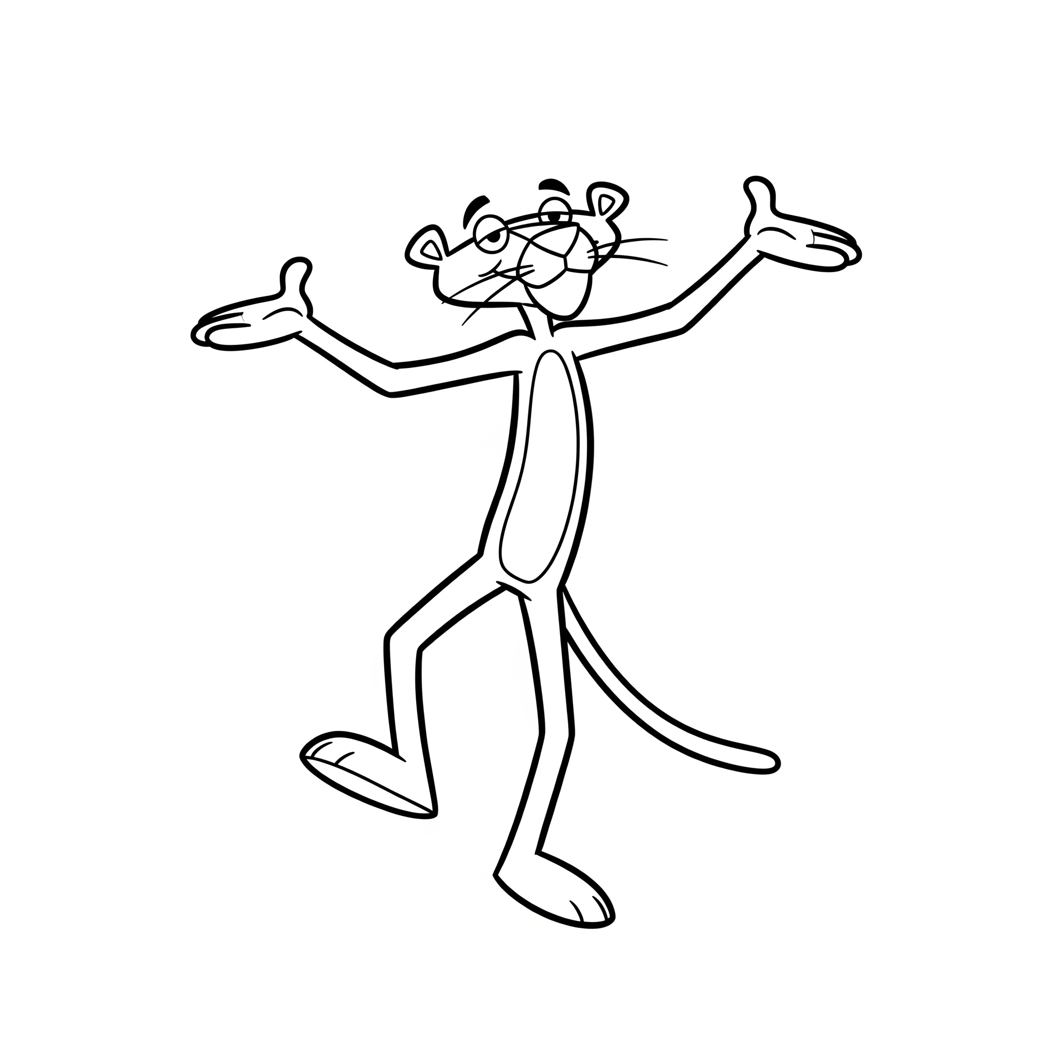 coloriage Panthère Rose pour enfant à imprimer