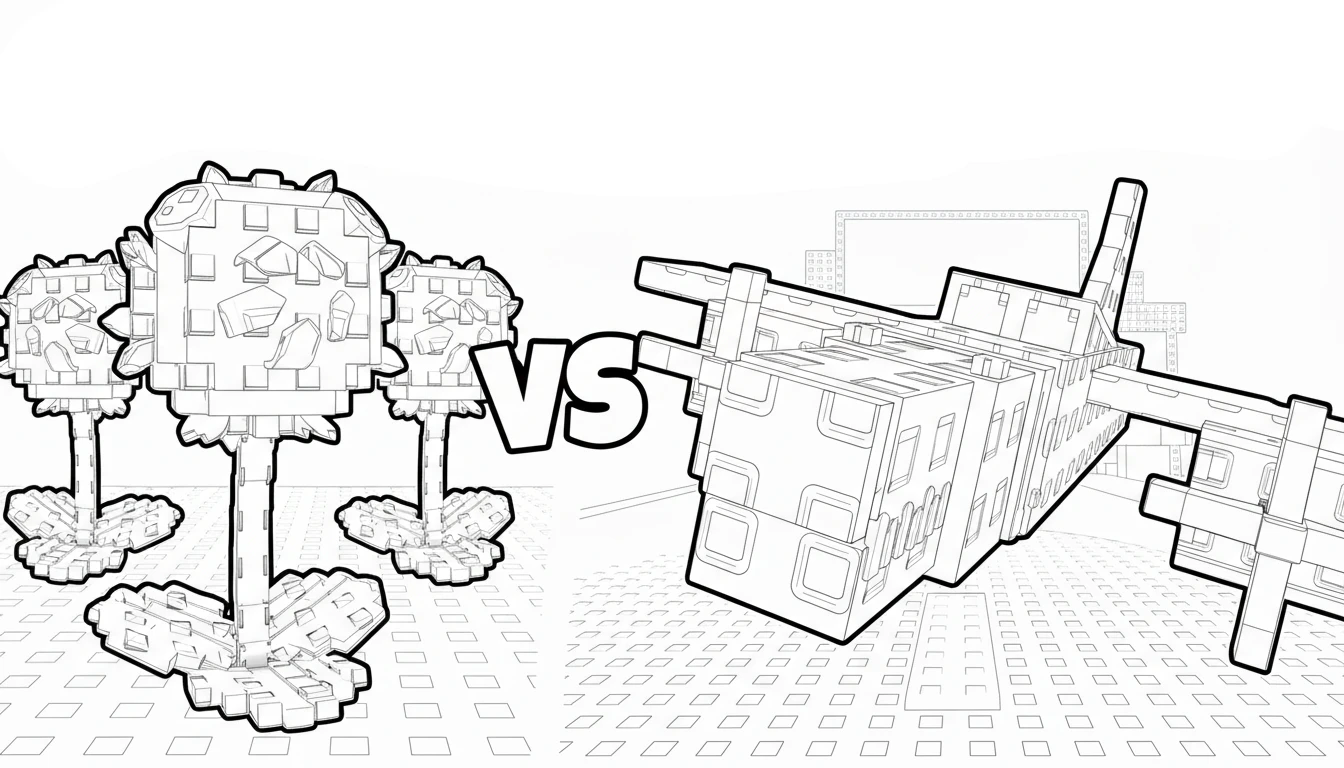 coloriage Plant vs Brainrot à imprimer pour enfants