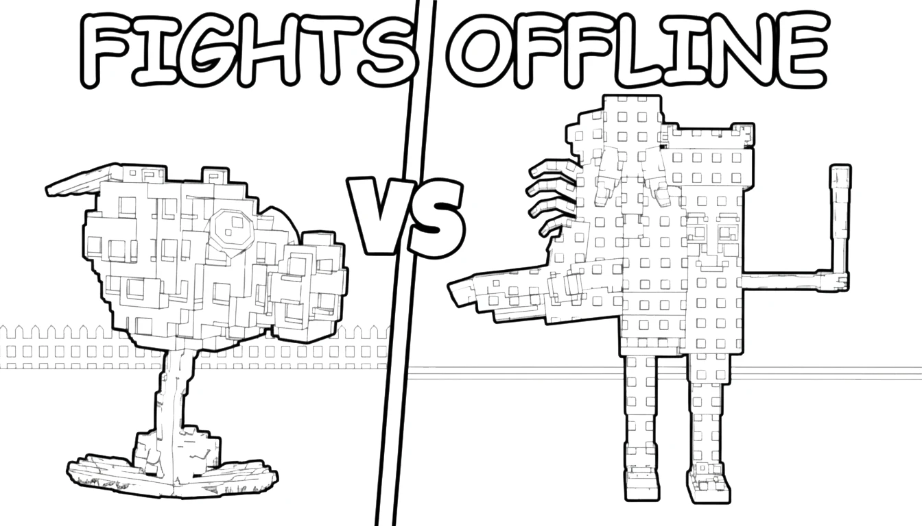 coloriage Plant vs Brainrot à imprimer gratuitement pdf
