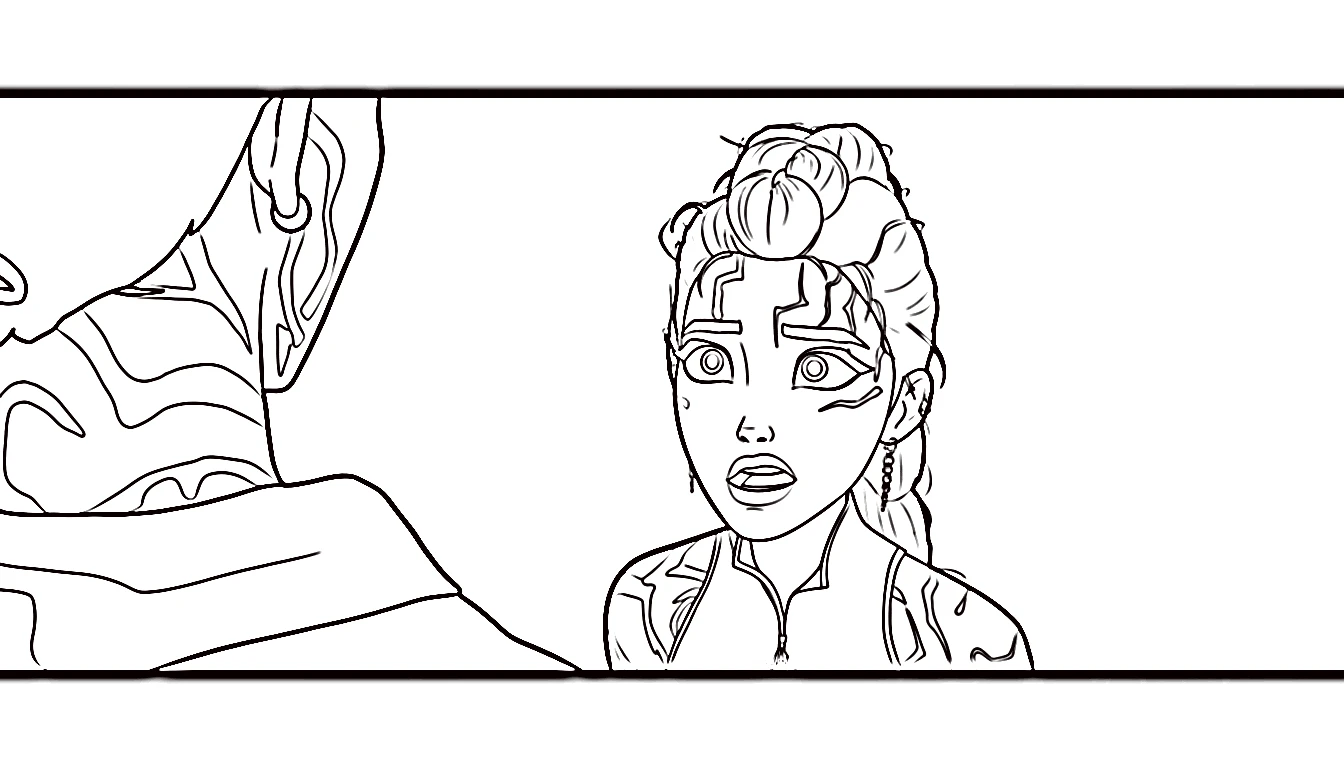coloriage Rumi Kang à imprimer kawaii