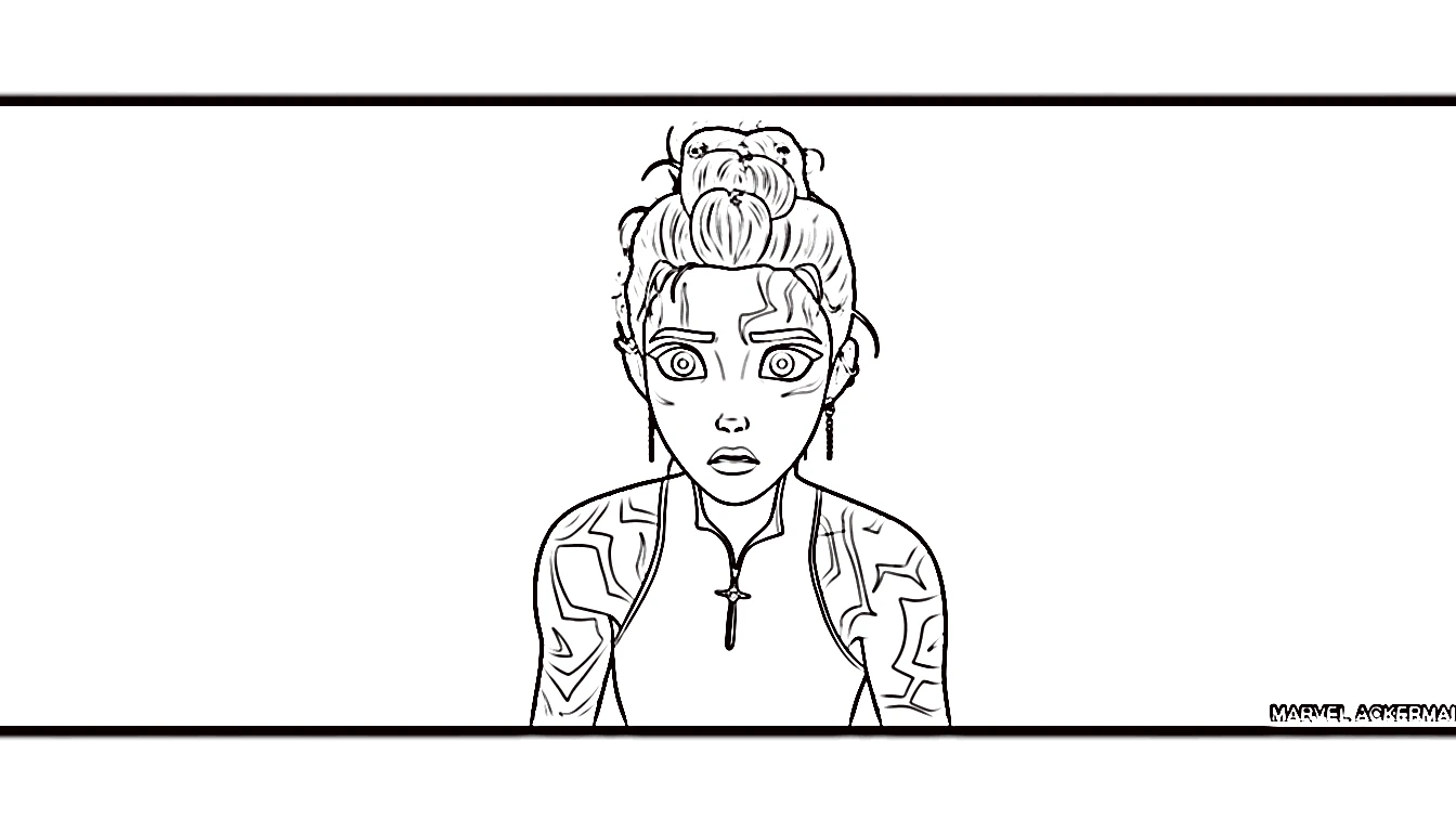 coloriage Rumi Kang de pour enfants
