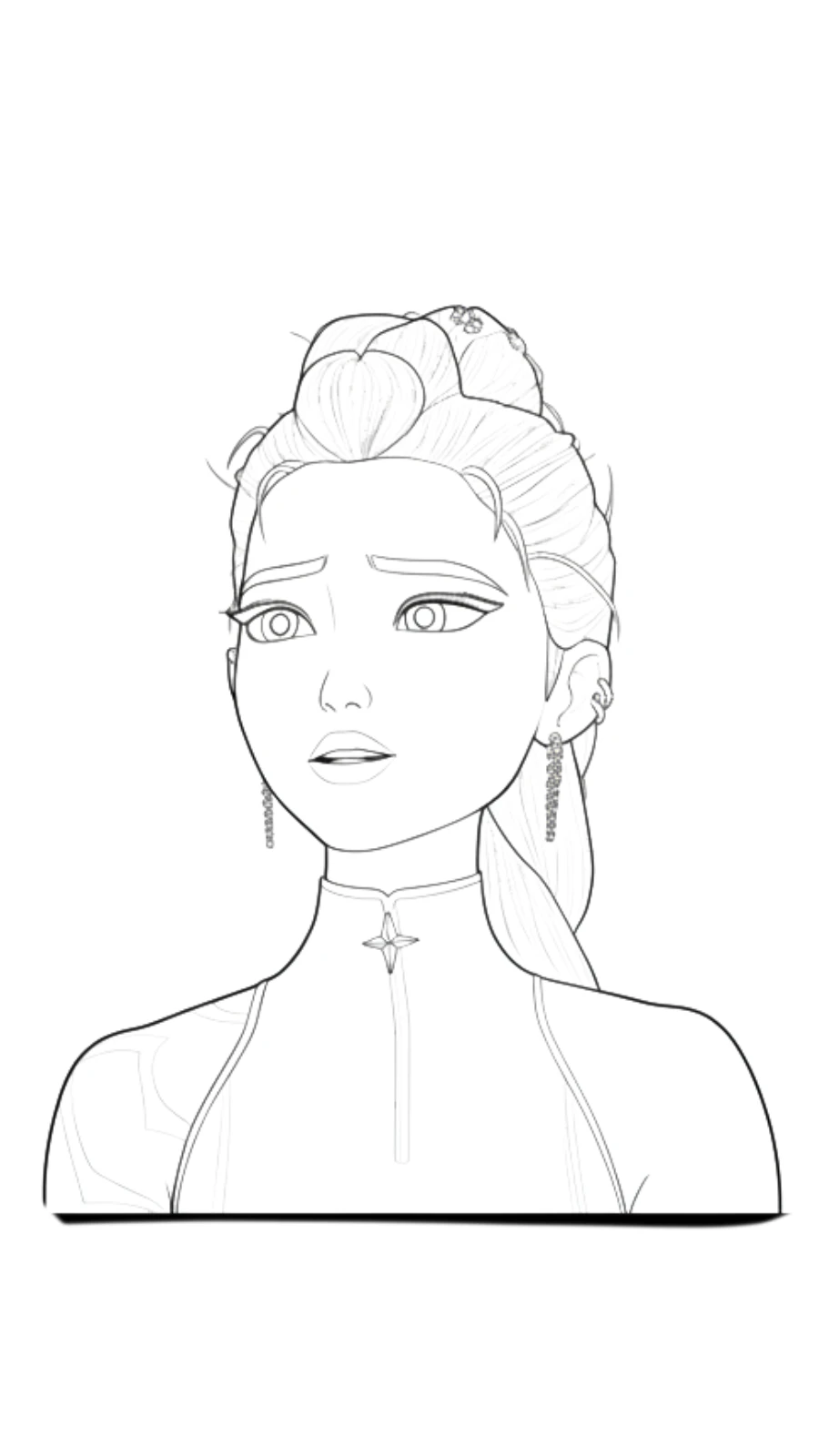 coloriage Rumi Kang à imprimer pour enfant de 2 ans