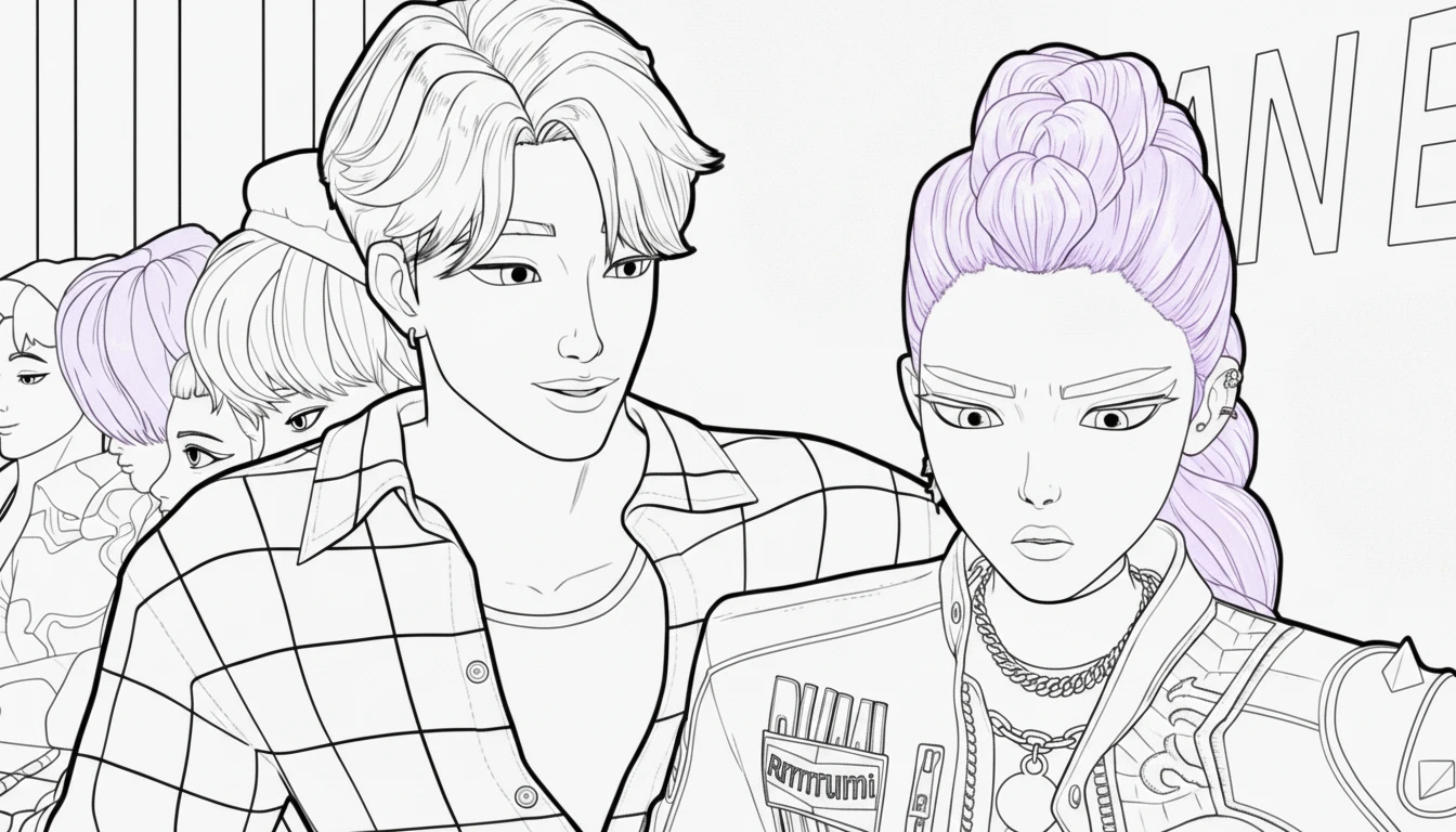 35 Saja Boys Da Colorare PDF Concorrenti HUNTR X