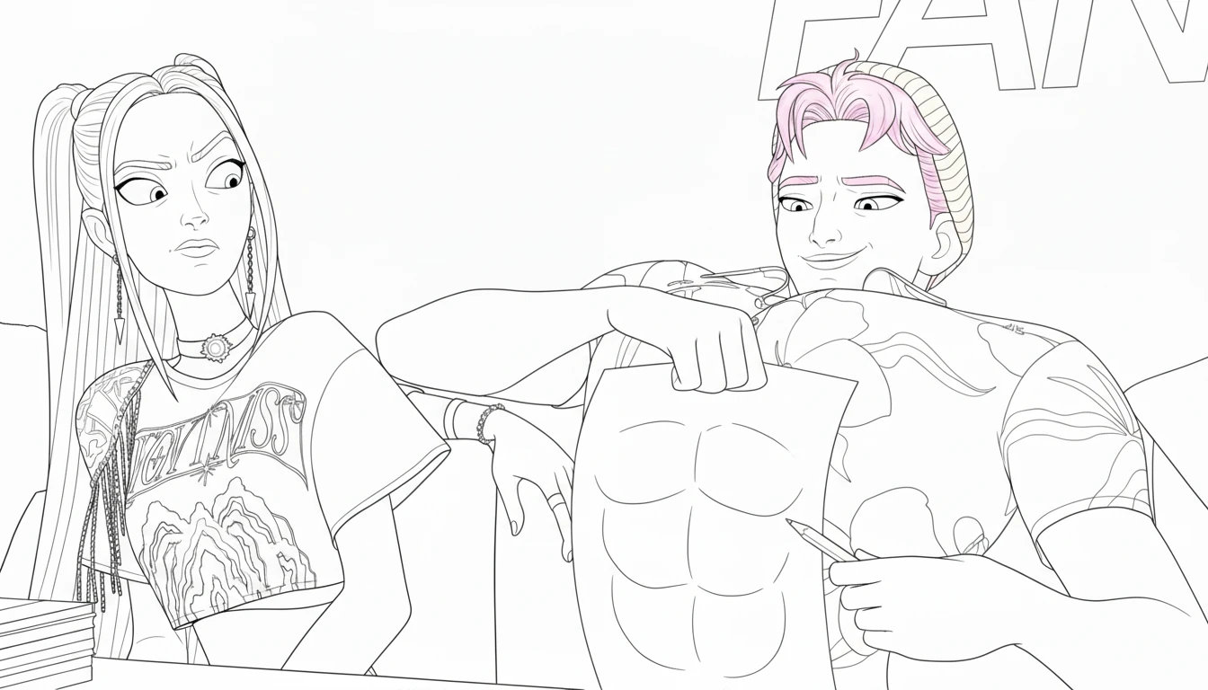 coloriage Saja Boys à imprimer pour enfant de 6 ans