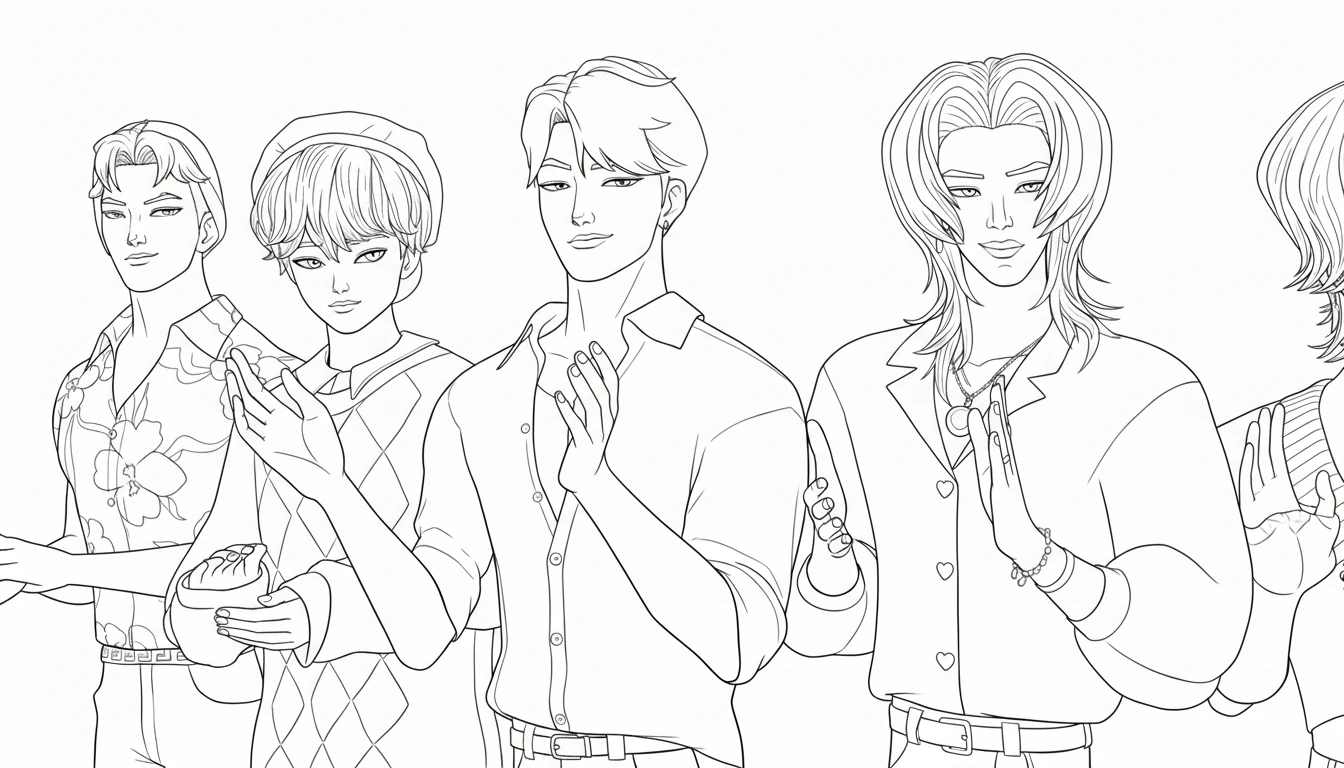 coloriage Saja Boys pour enfant de 7 ans