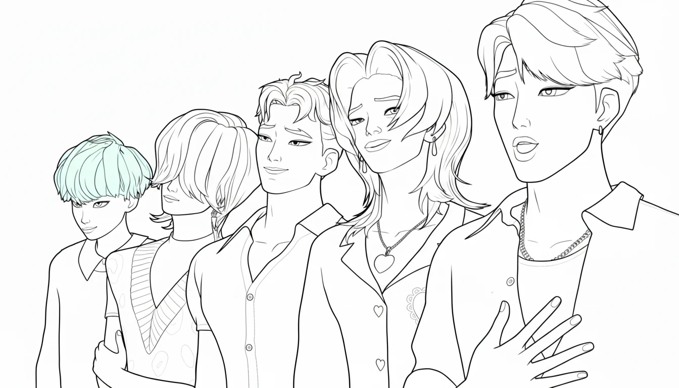 coloriage Saja Boys pour enfants a imprimer gratuit 1