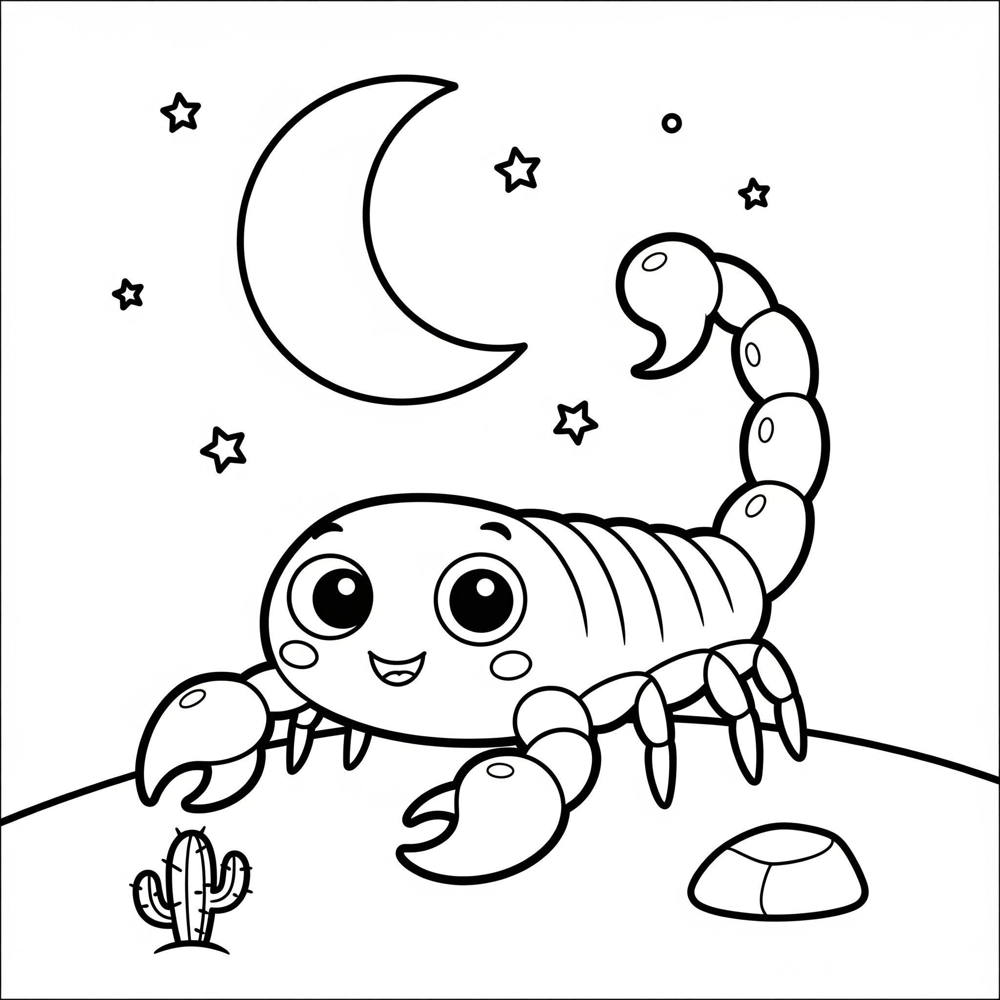 coloriage Scorpion a imprimer pour enfant de 4 ans