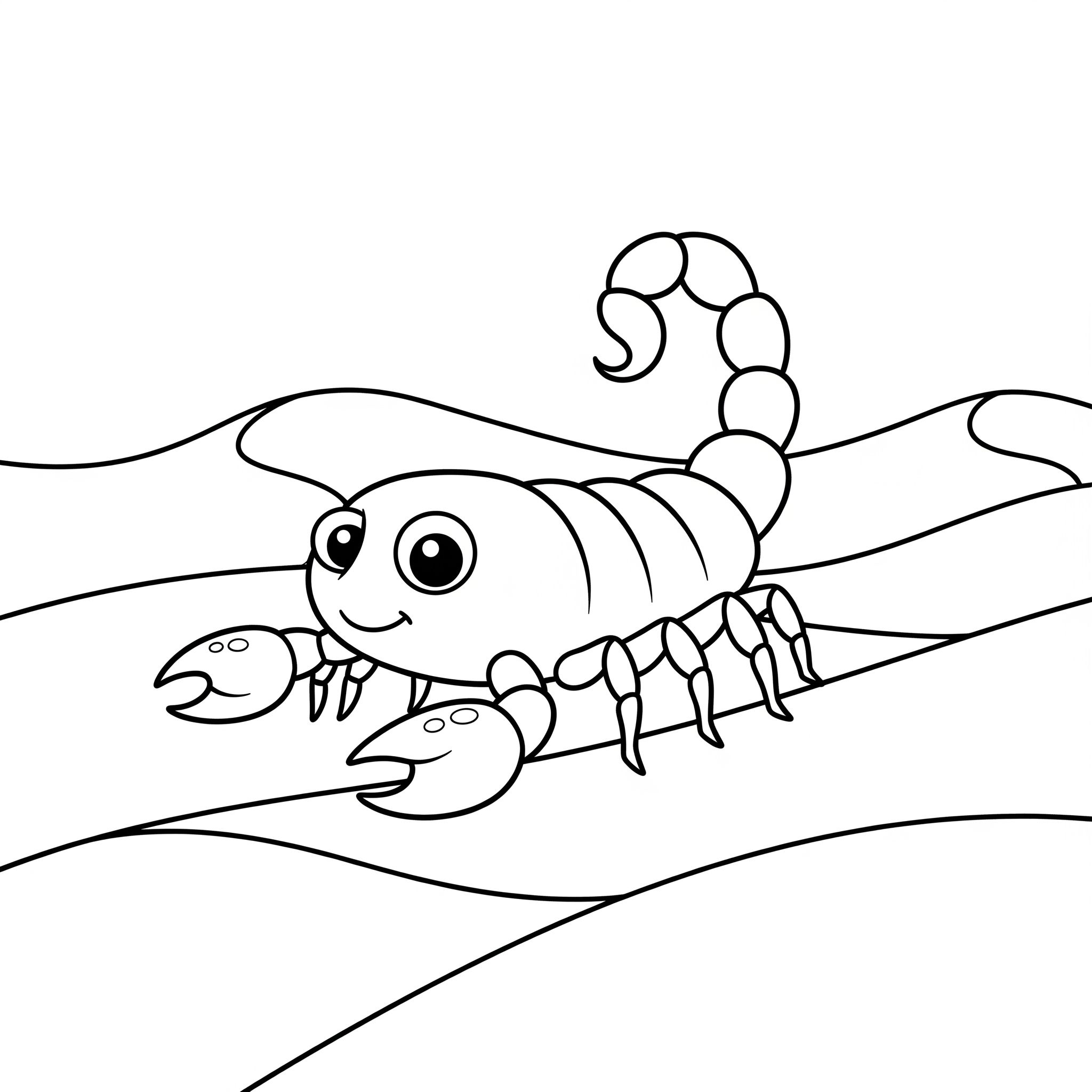 coloriage Scorpion a imprimer pour enfant de 4 ans 1