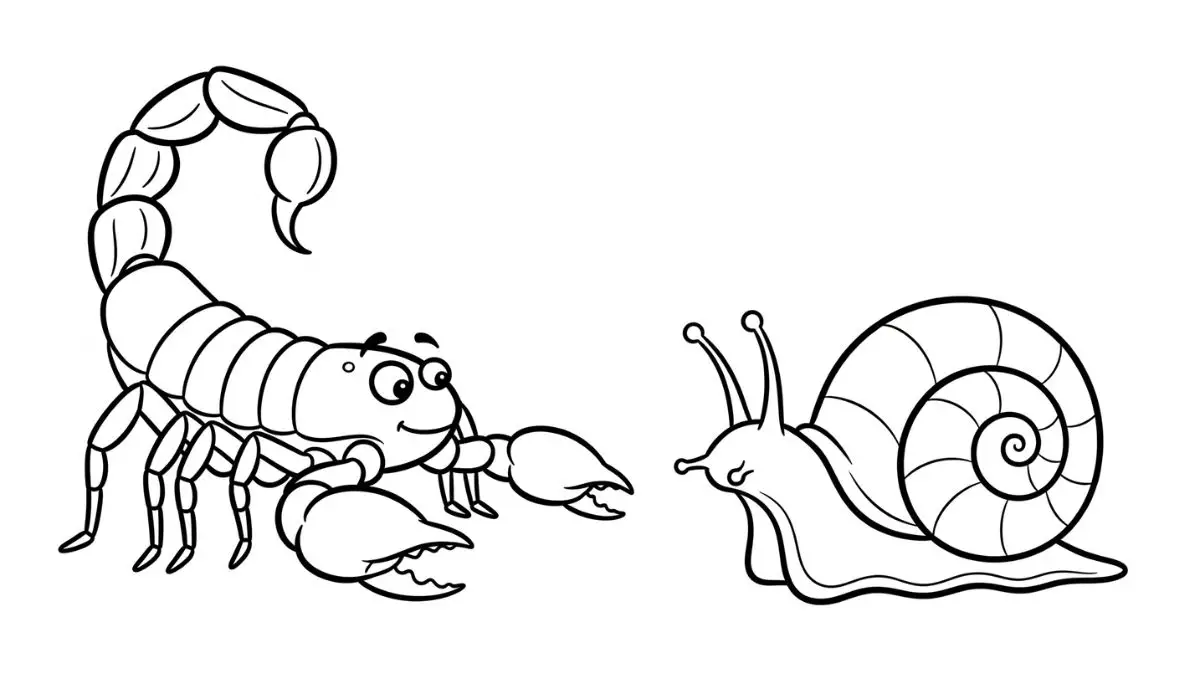 coloriage Scorpion à imprimer pour enfant de 3 ans