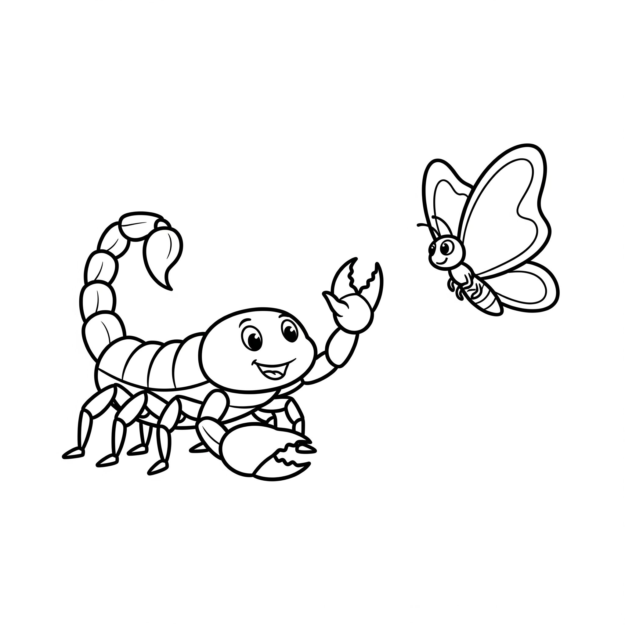 coloriage Scorpion et decoupage