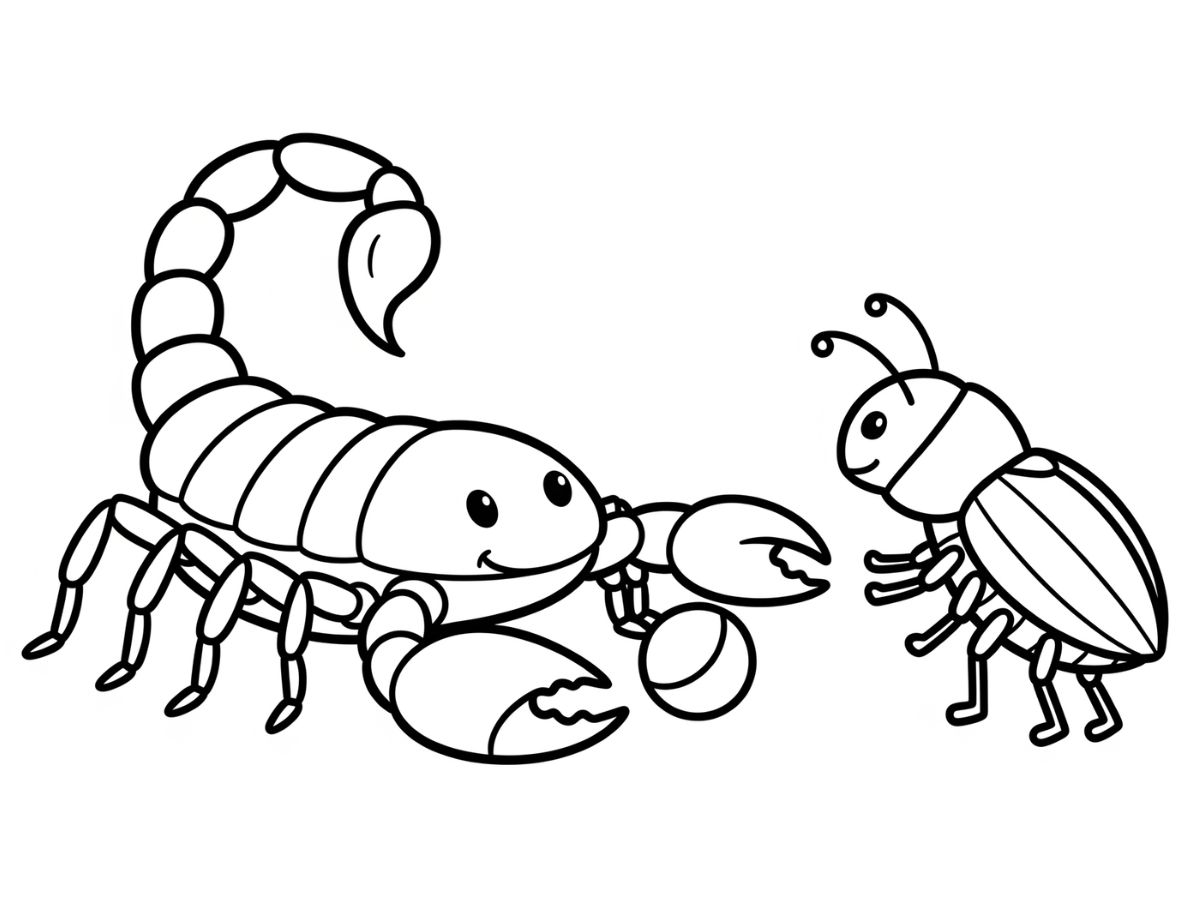 coloriage Scorpion à imprimer pour enfant de 2 ans