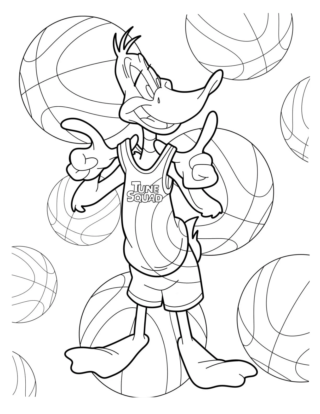 coloriage Space Jam educatif pour enfant