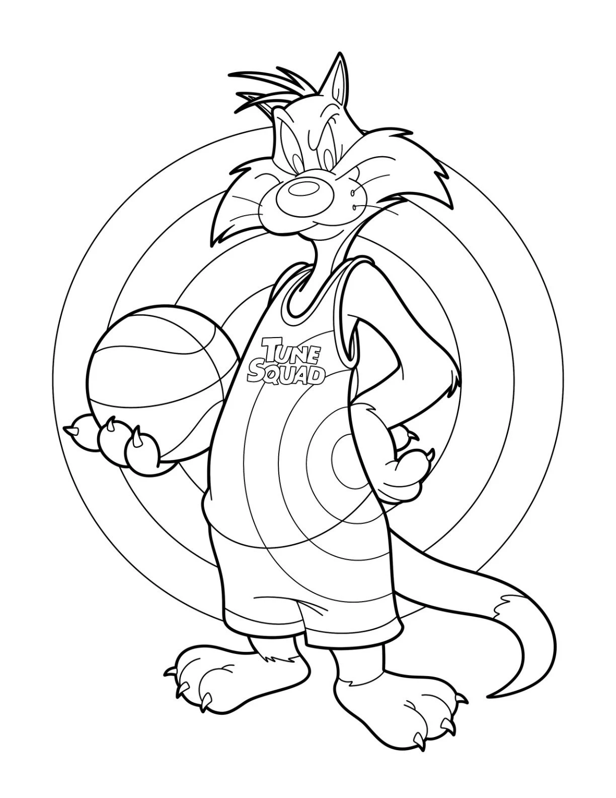 coloriage Space Jam à imprimer pour enfant de 8 ans
